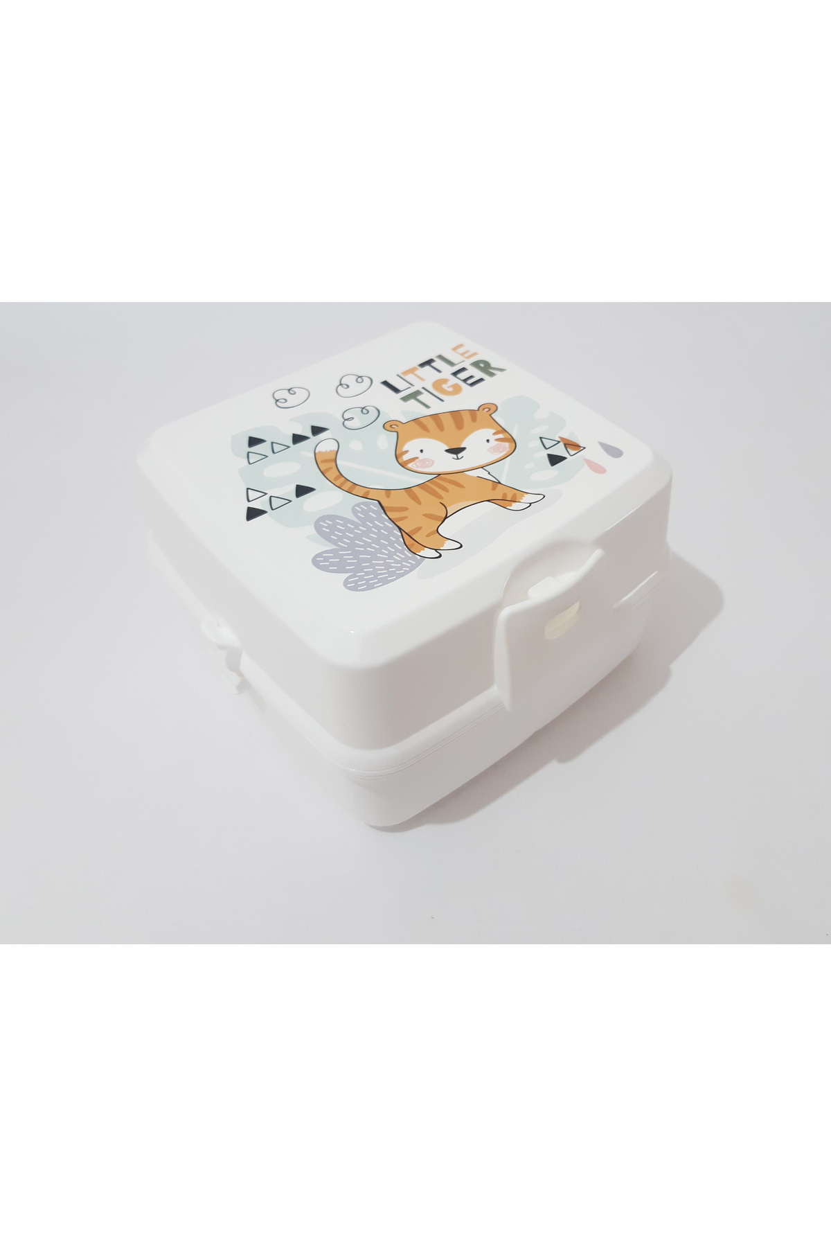 renkli çiçekler-Lunch Box 13X13X9 cm Patterned Lunch Box Food Storage Container for School 3