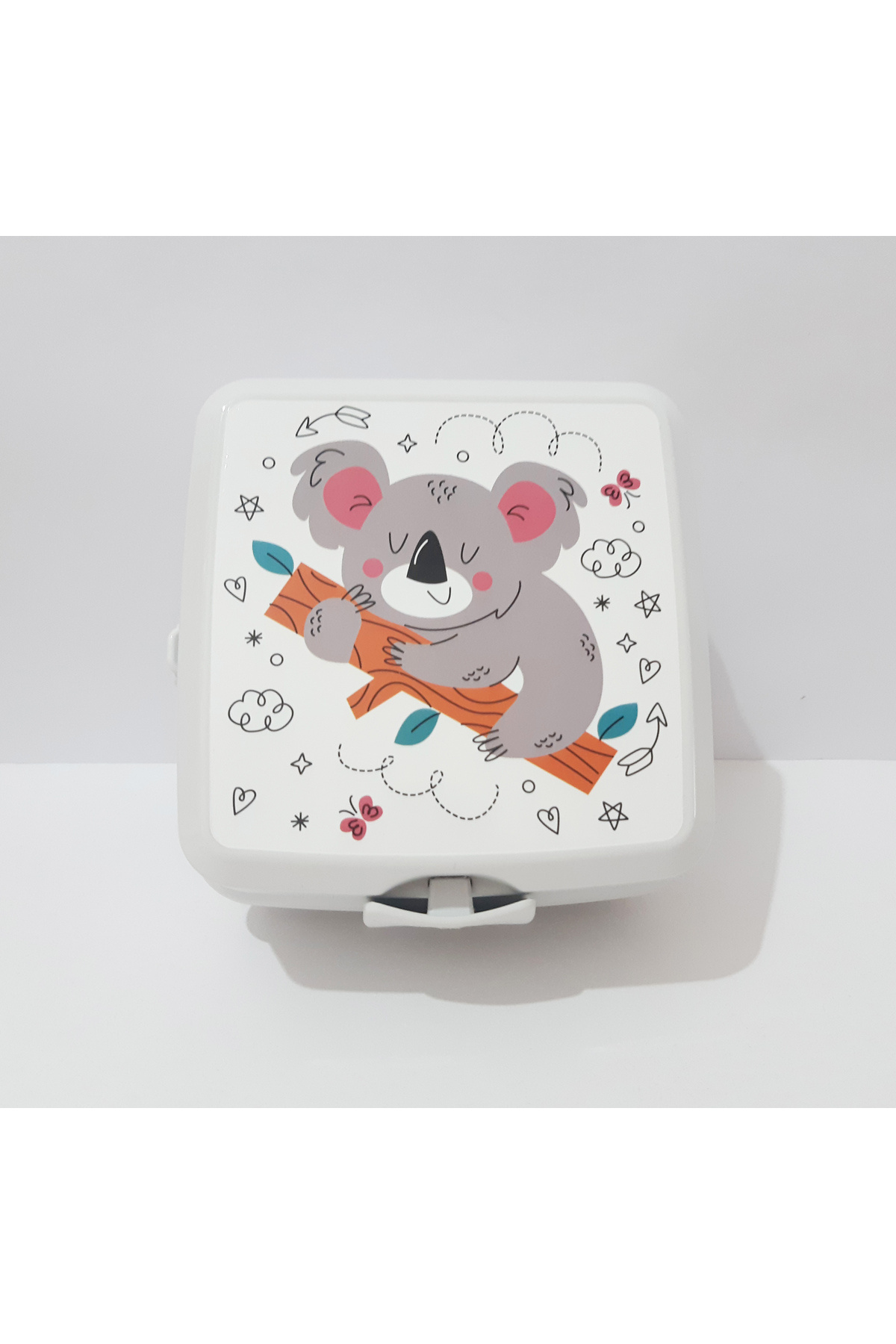 renkli çiçekler-Lunch Box 13X13X9 cm Patterned Lunch Box Food Storage Container for School 2