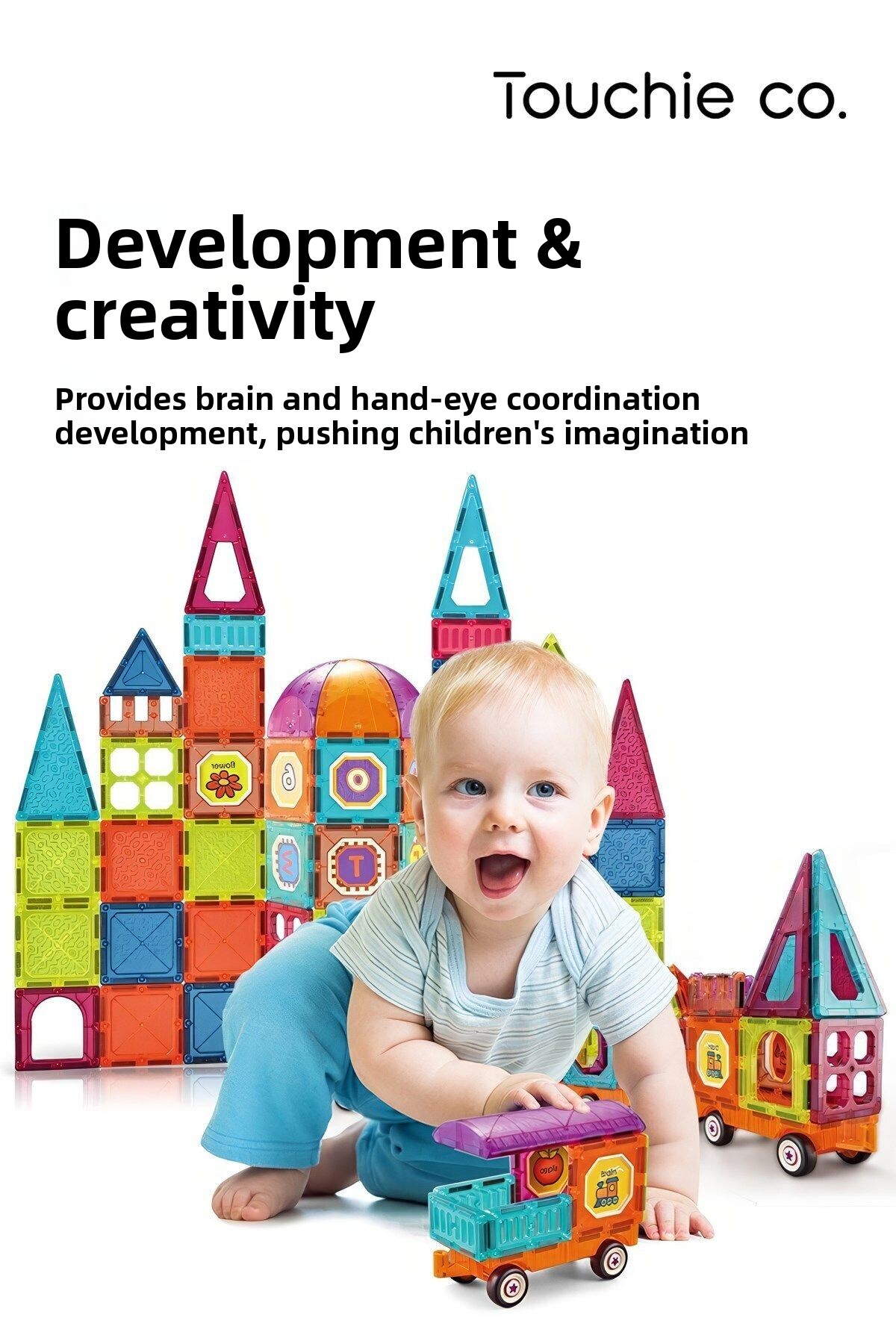 ست بلوکهای مغناطیسی رنگارنگ قلعه و وسایل نقلیه، ۶۷ تکه