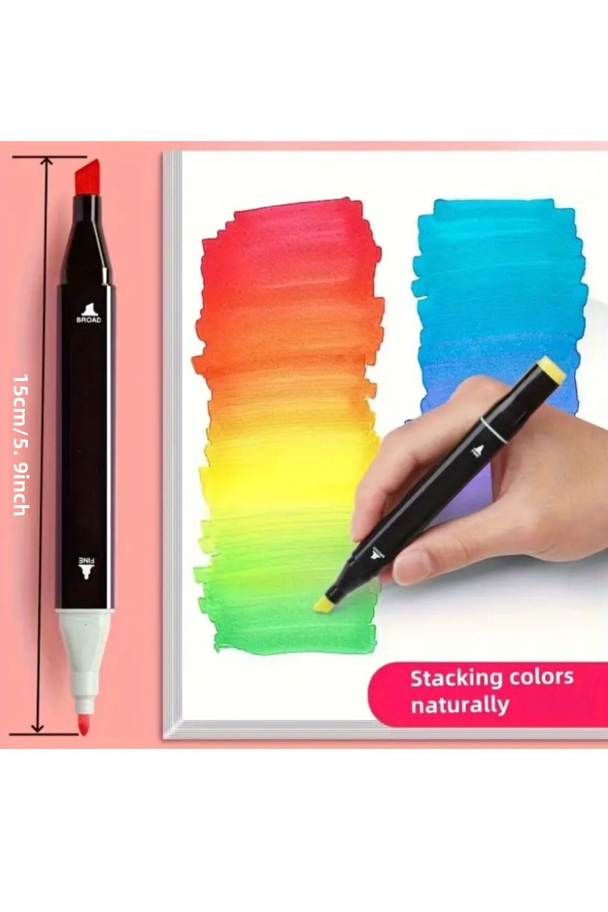 WAPPA-Set of 24 Professional Marker Crayons, Project, Architecture Drawing 5