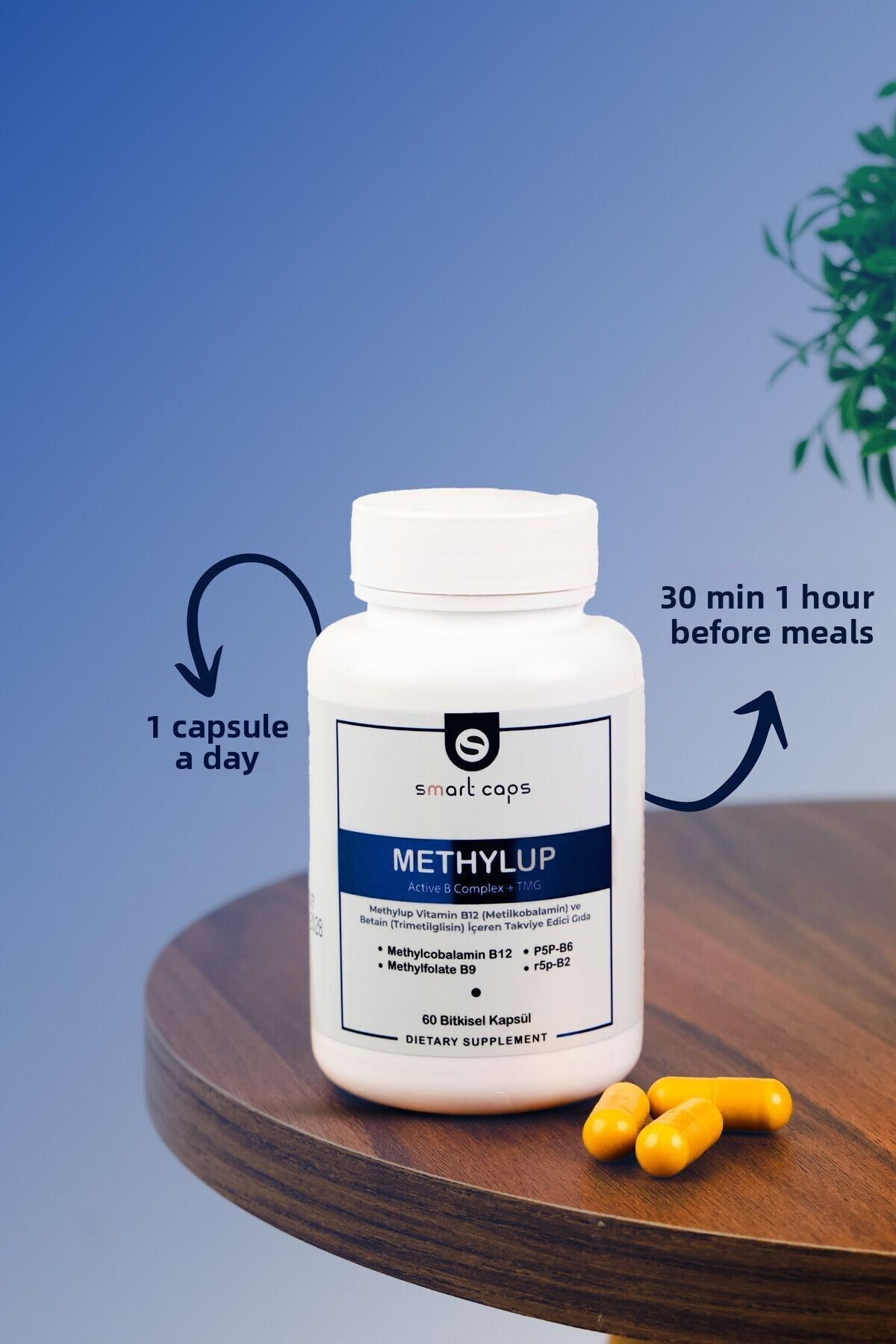 Smartcaps-Methylup Active B Comlex+Tmg 60 Capsules 3