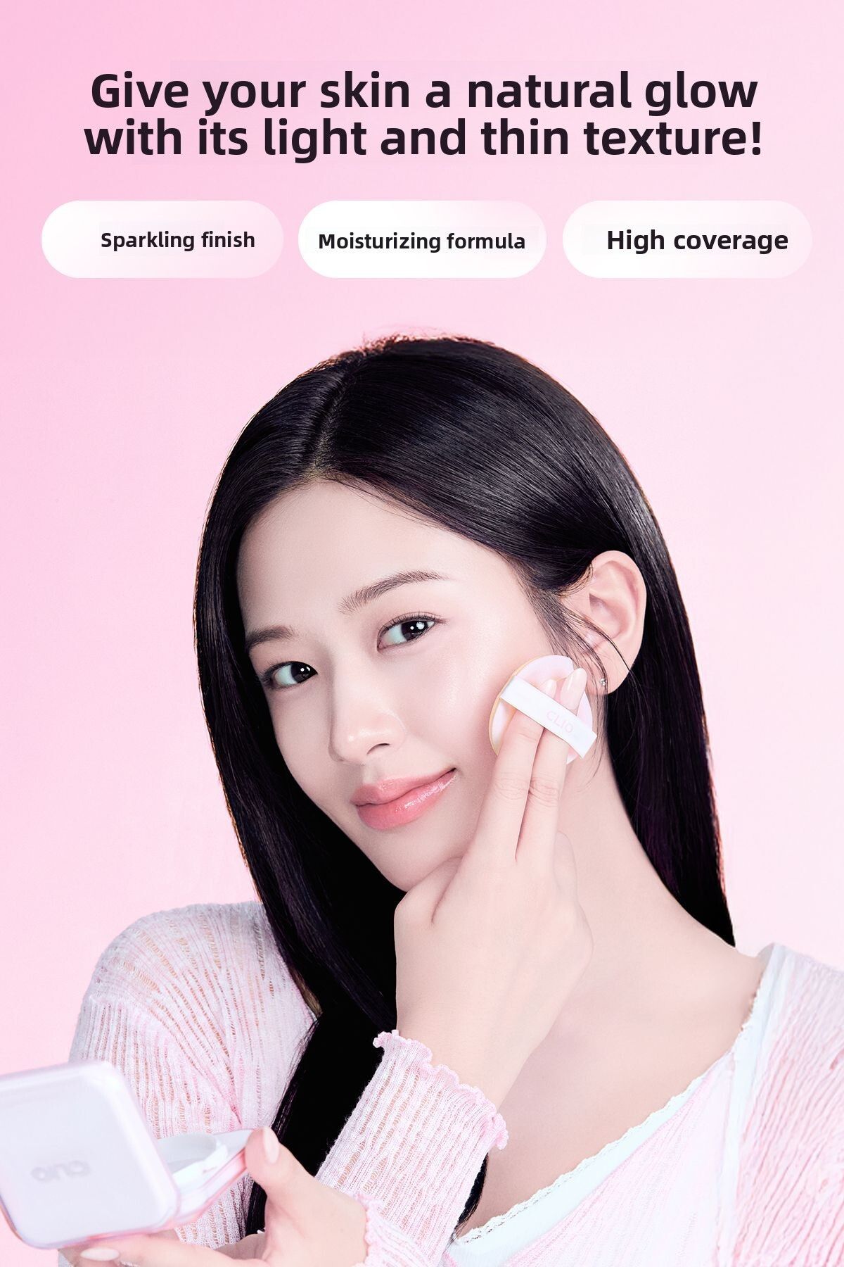 CLIO-Kill Cover Mesh Glow Essential Cushion Set with Hyaluronic Acid Content (23N Ginger) Spf50 Pa 3