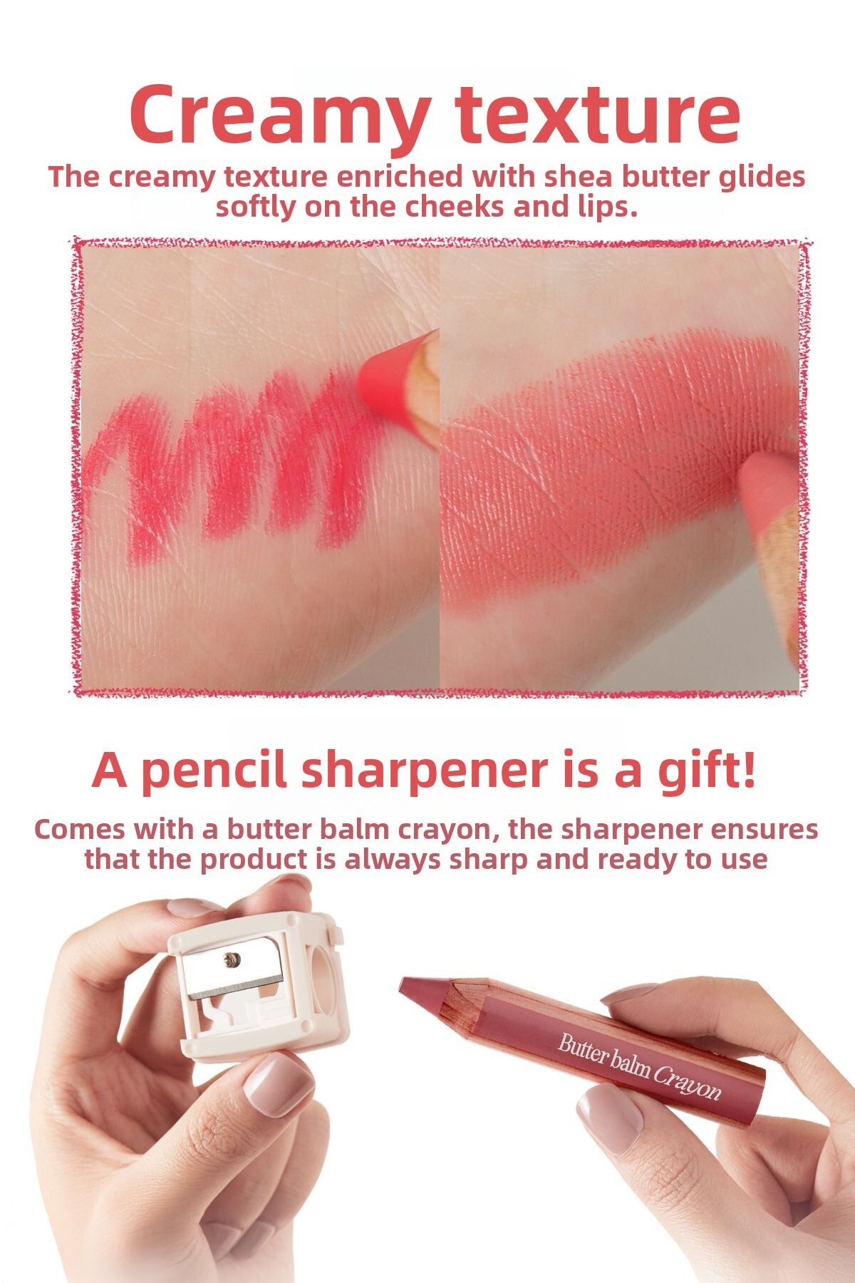 CLIO-Creamy Pencil Shaped Colored Lip Balm & Sharpener Clio Butter Balm Crayon 007 Mauve Shade 6
