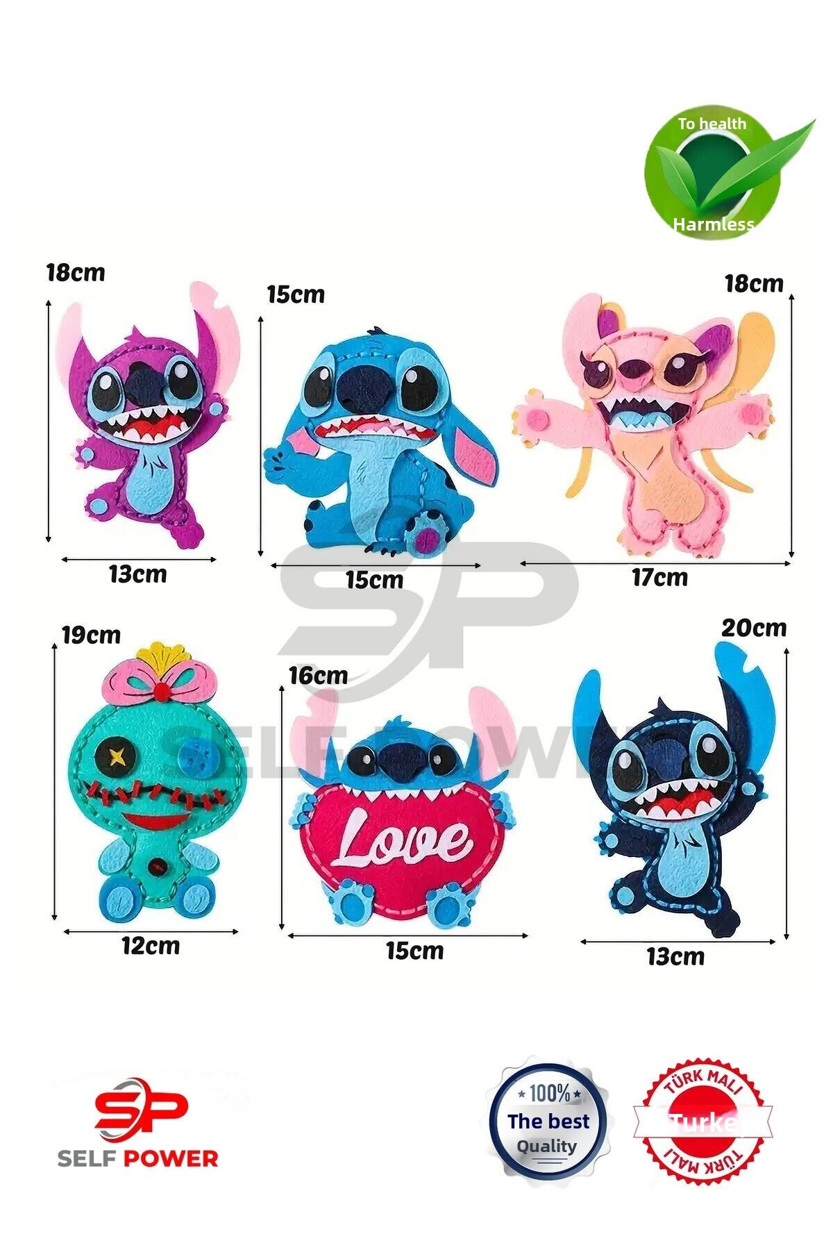 مجموعه ۶ تکه کاردستی دوخت نمدی دست‌ساز برای کودکان از ۳ سال به بالا