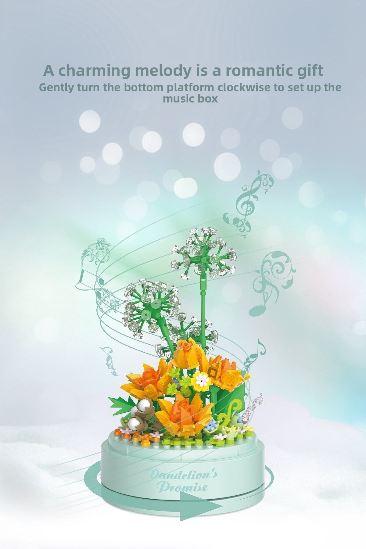 مجموعه بلوک‌های ساختمانی جعبه موسیقی «وعده دندلیون» – ۳۷۲ تکه