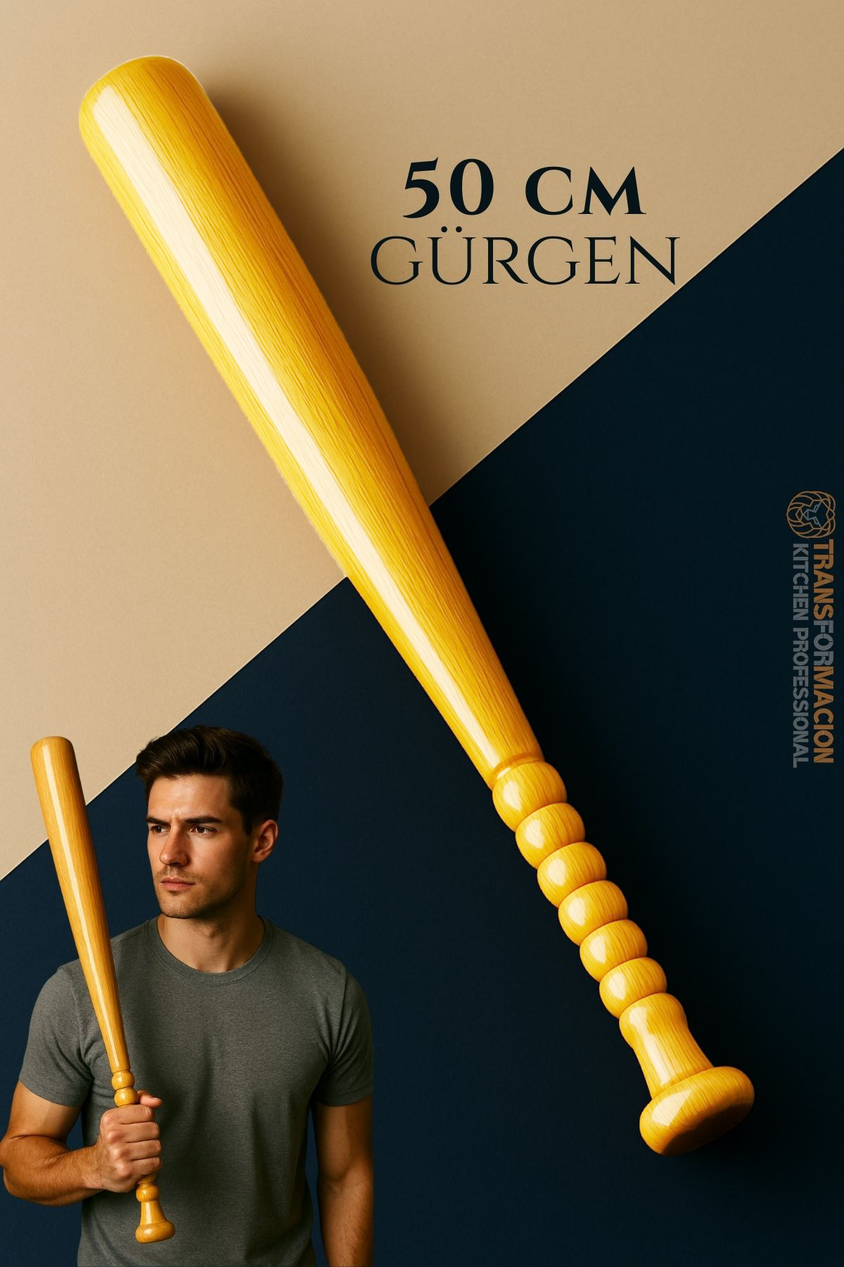 Transformacion Ahşap Beyzbol Sopası 50 Cm 719127