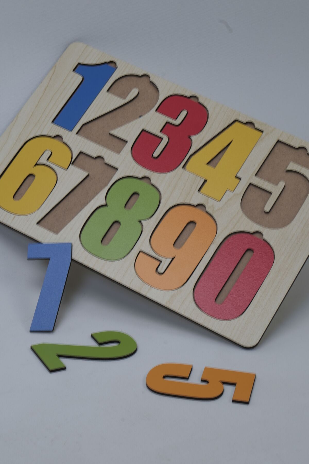 WoodStory Ahşap Renkli Sayılar Seti Puzzle Montessori Bul Tak Eğitici Çocuk Gelişimi fotoğrafı 6 (önizleme)