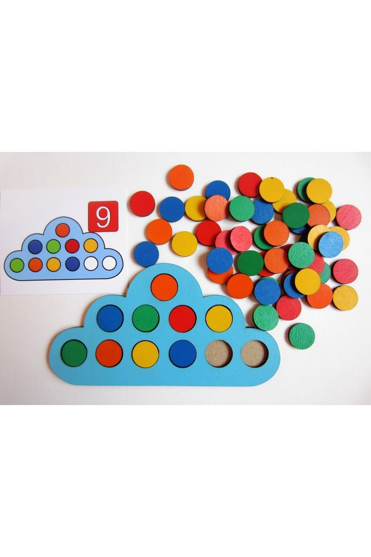 WoodStory Eğitici Ahşap Bulut Oyunu | Renk Eşleştirme Ve Mantık Geliştirme | Montessori Strateji Oyunu fotoğrafı 6 (önizleme)