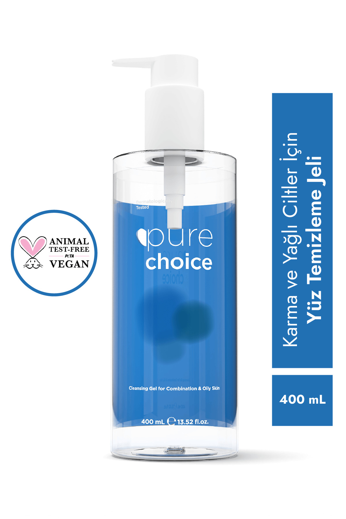 Pure Choice Karma ve Yağlı Ciltler İçin Arındırıcı Yüz Temizleme Jeli 400 ml — PC-1024
