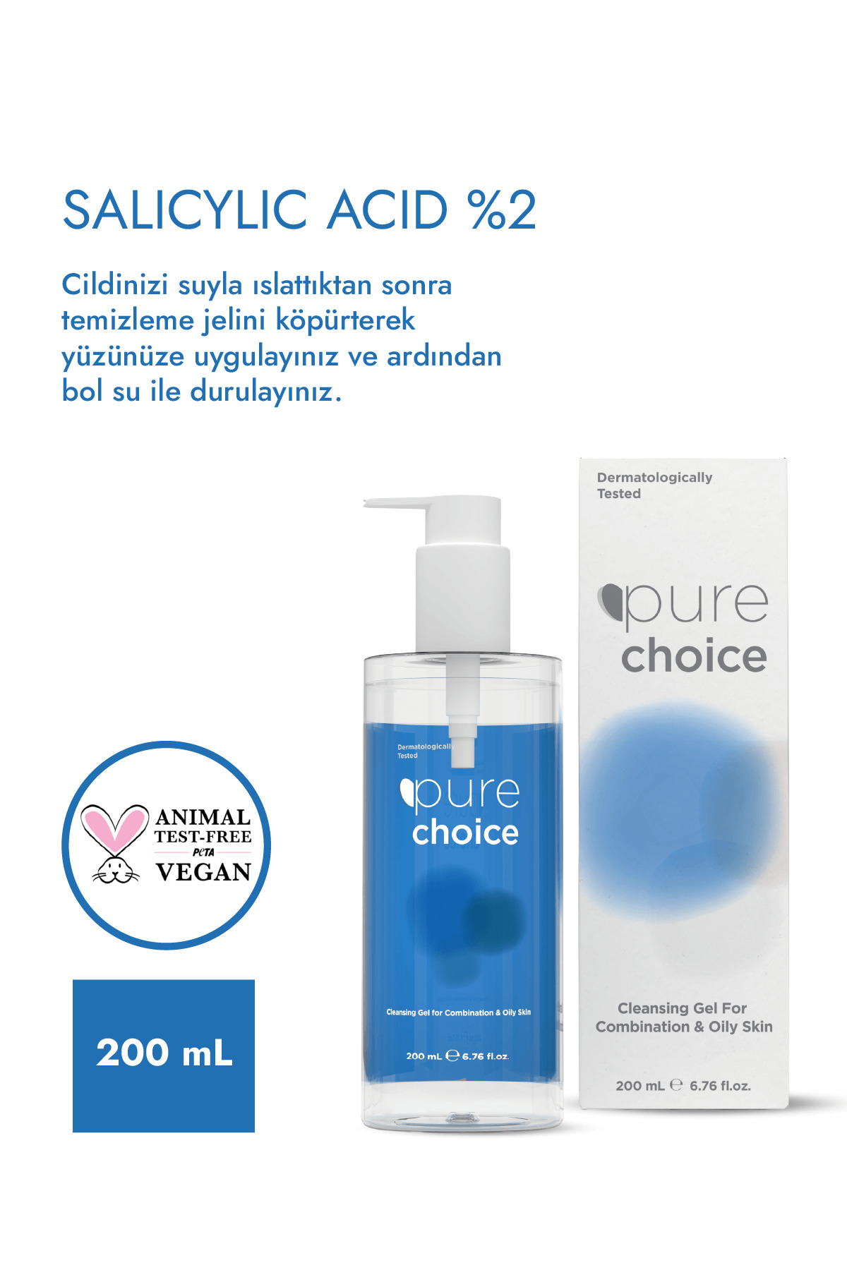 Karma ve Yağlı Ciltler İçin Arındırıcı Yüz Temizleme Jeli 200 ml — PC-1051 — تصویر 4 از 5