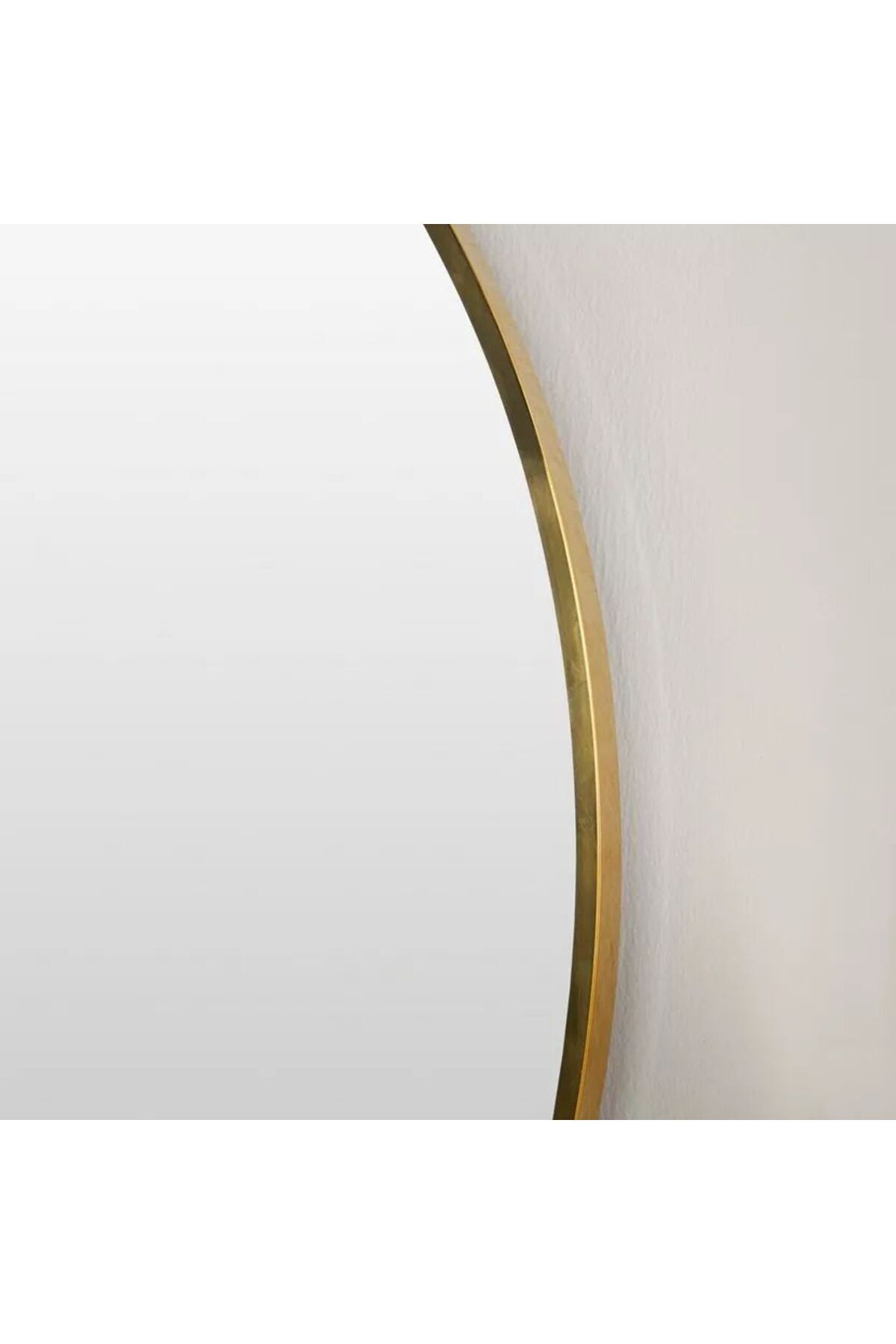 مرآة دائرية جدارية بحافة ألومنيوم نحاسي, للصالة أو...