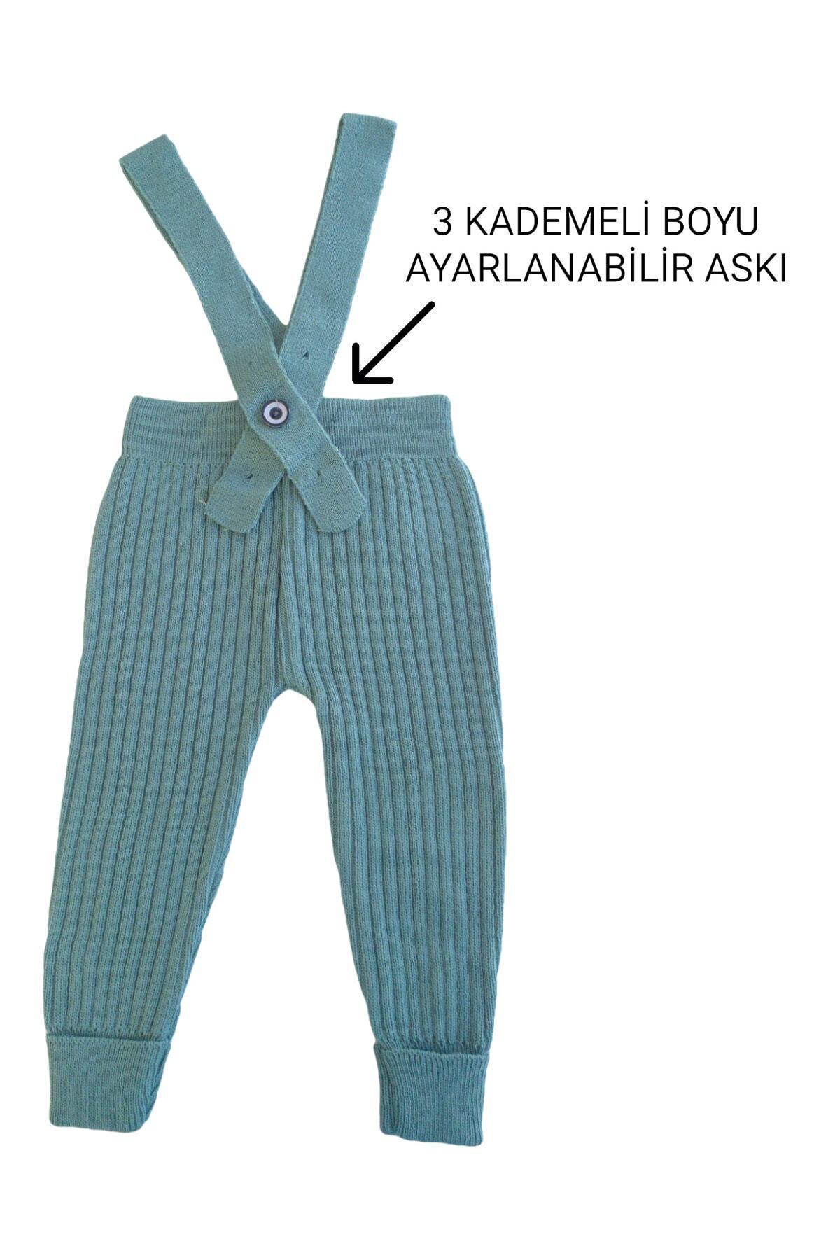 gogo bici Çapraz Askılı Boyu Ayarlanabilir Esnek Triko Salopet Tayt Tulum Bebek Çocuk fotoğrafı 3 (önizleme)