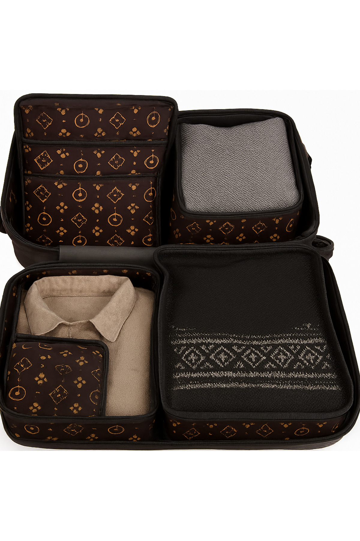 tozlupazar 6 Parça 1.kalite Bavul Organizer Valiz Düzenleyici anne bebek bakım doğum çantası fotoğrafı 2 (önizleme)