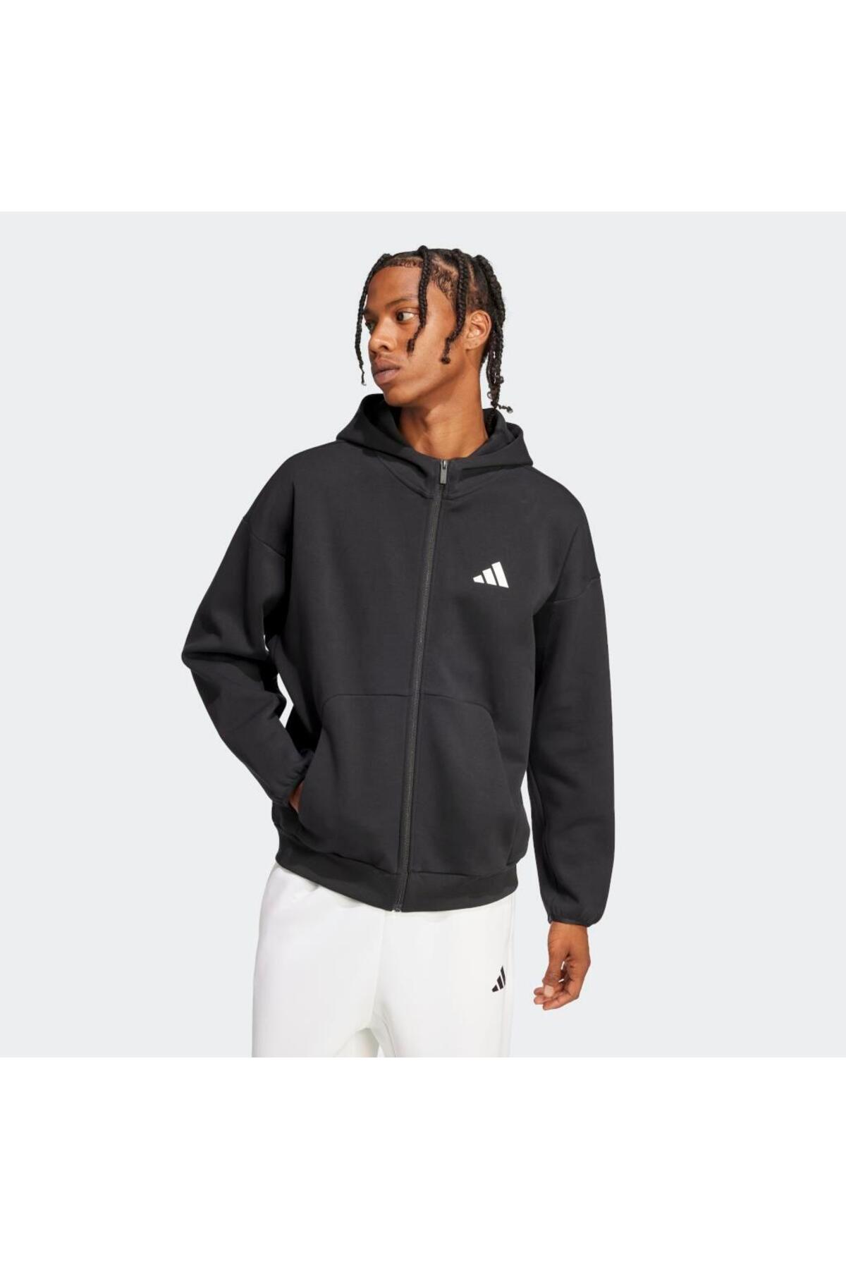ژاکت اسپورت مردانه راسته آستین بلند | آدیداس adidas TYC097B8F273679274B82F603 - تصویر 3