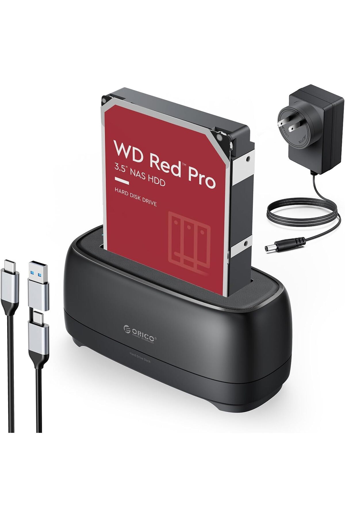 Orico-Hard Drive Docking Station USB C Port for WD Seagate Toshiba 2.5”/3.5” SSD HDD SATA I II I 1