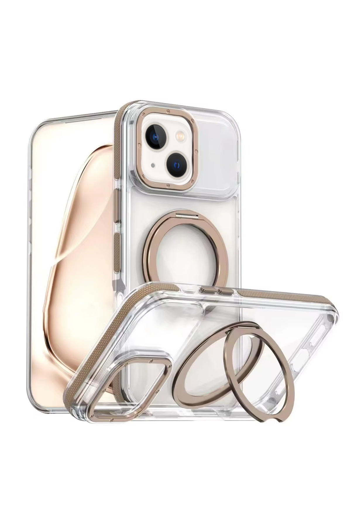 OSG-Ultra Luxury Premium Phone Case Compatible with iPhone 13 and 14, Features Stand, Non-Yellowing, Shock-Absorbing Structure 1