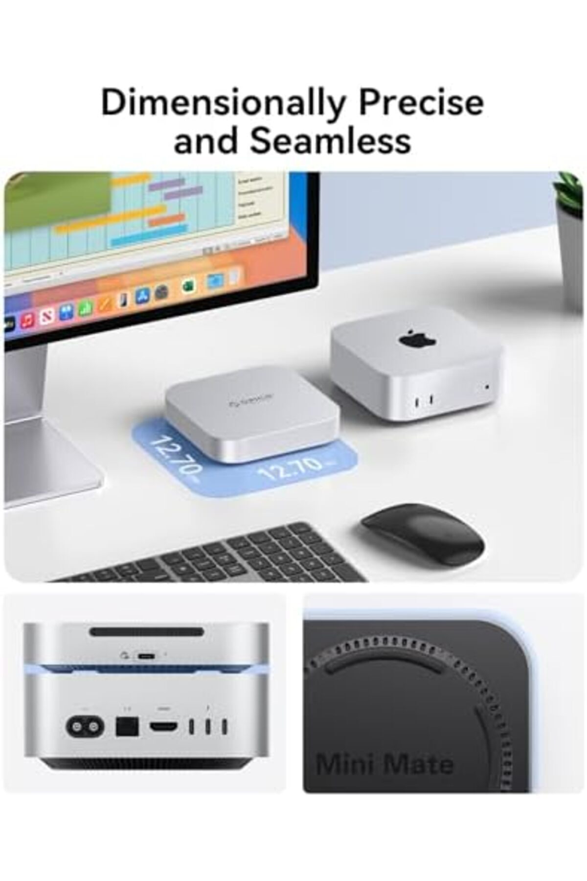 Orico-Minimate 2TB External SSD Compatibility with Mac mini M4, 40Gbps High Speed Transmission, Port 6