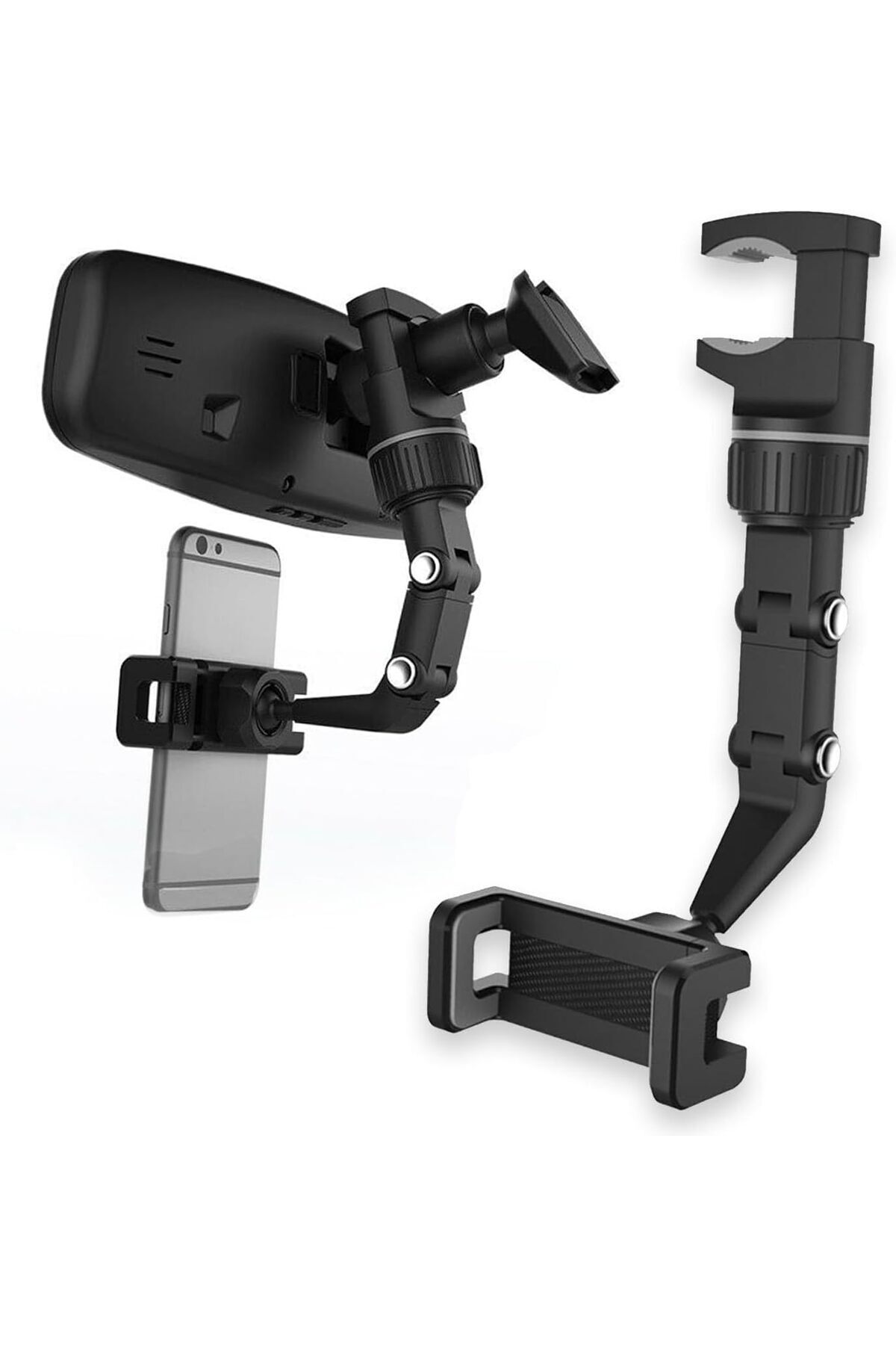 erorex-Universal Car Phone Mount, Rear View Mirror Holder, Adjustable Arm, 360 Rotation, Compatible 1