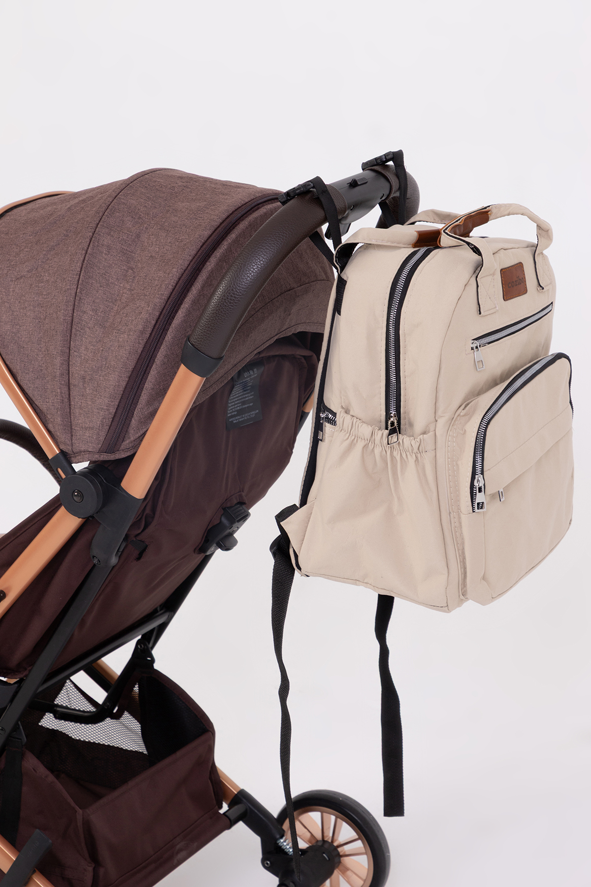 Cozibo Anne Bebek Bakım Sırt Çantası Biberon Termoslu Sıvı Geçirmez Bebek Çantası fotoğrafı 4 (önizleme)