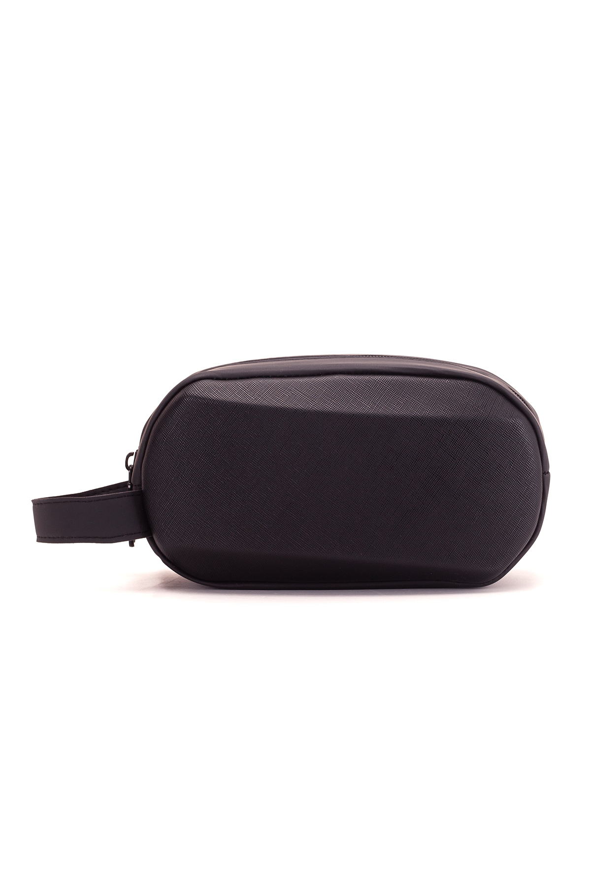 Niki Leather Erkek Portföy Clutch Traş Kozmetik Bakım ve Günlük El Çantası - Siyah görsel 8
