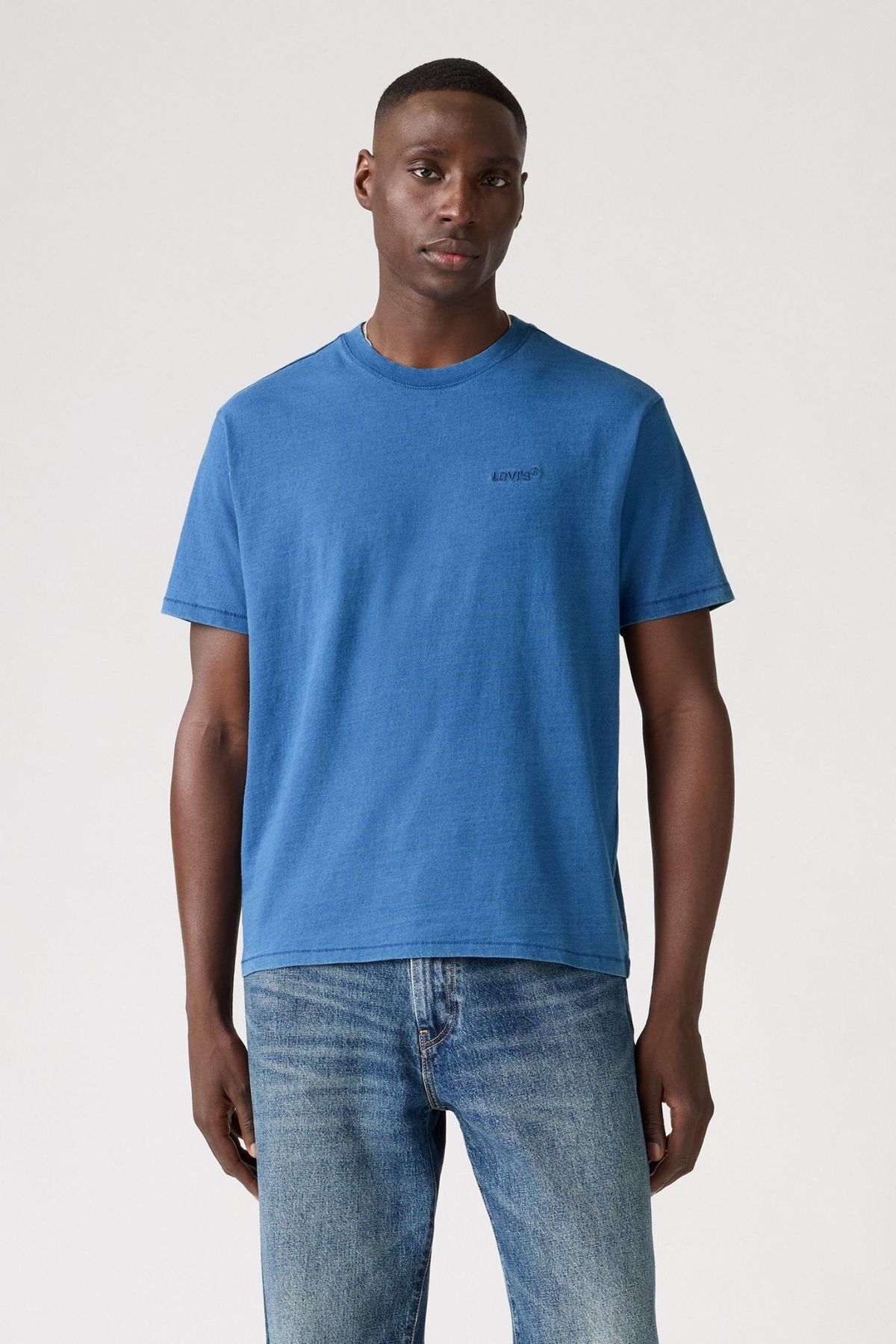 لیوایز تی‌شرت مردانه طرح Red Tab Vintage Tee True Indigo Mid Indi Blue