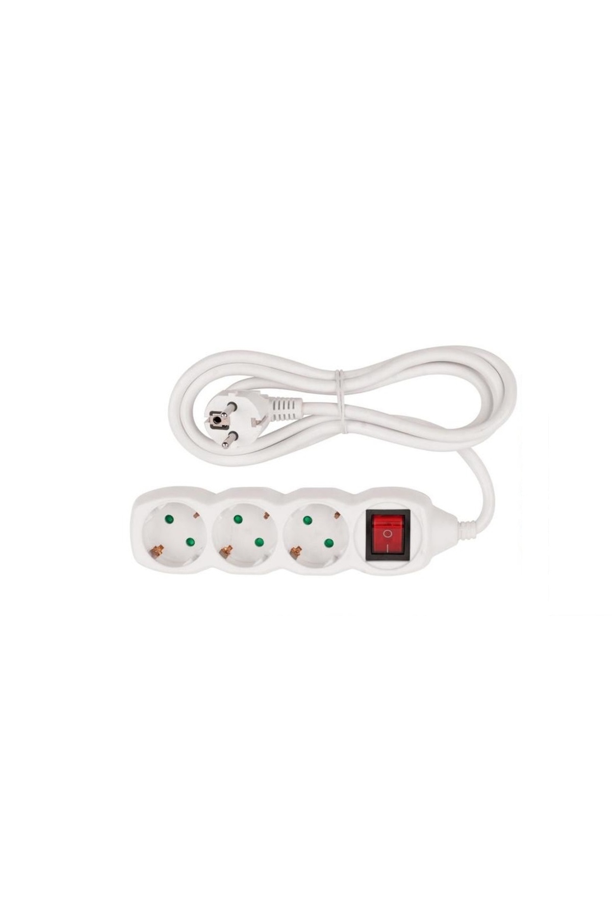 SGTT-Room extension cord with switch and 3 sockets, 1.5 m, max 3680 W, white 1