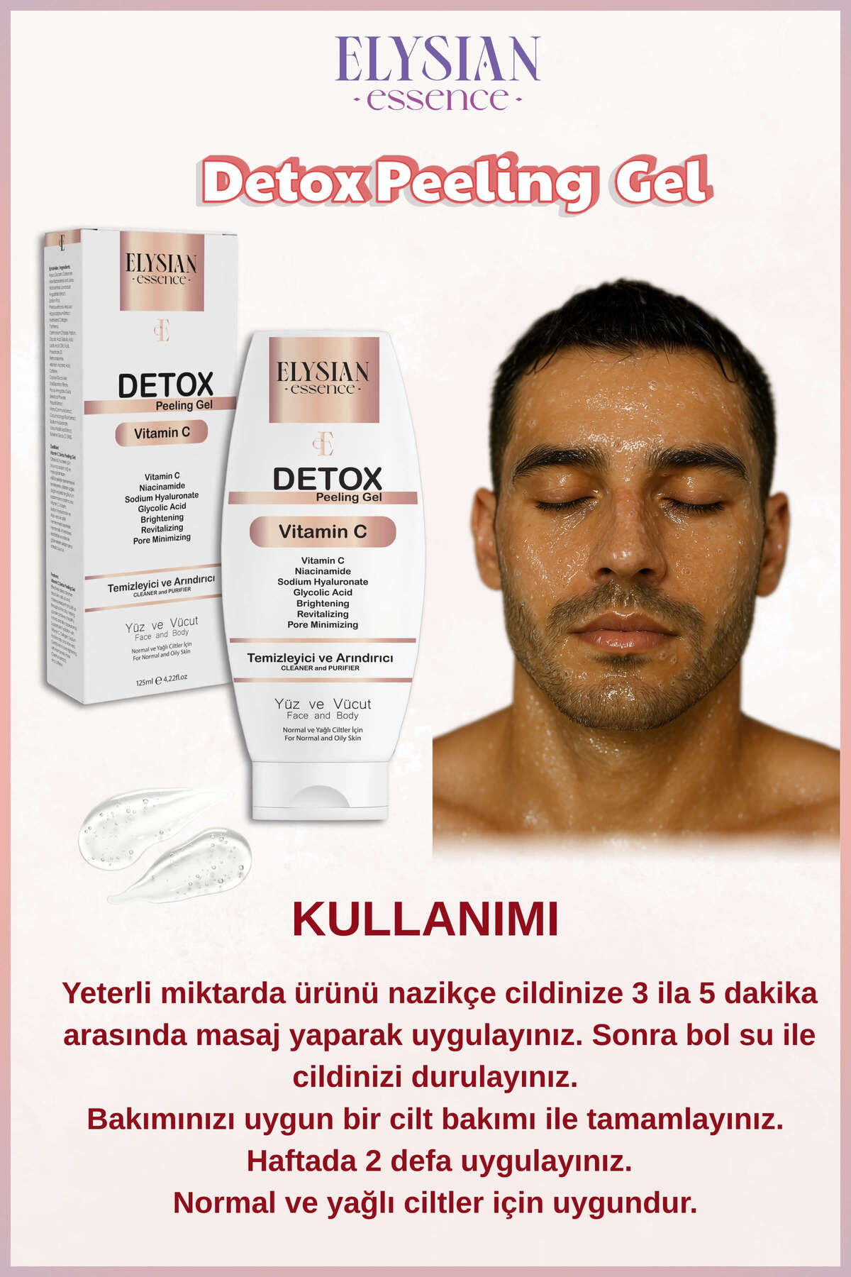 Detox Peeling Jel 2'li Set | Ölü Hücre Arındırıcı Temizleme Jeli | Yüz ve Vücut Temizleyici AHA BHA — 4440.2 — تصویر 6 از 7