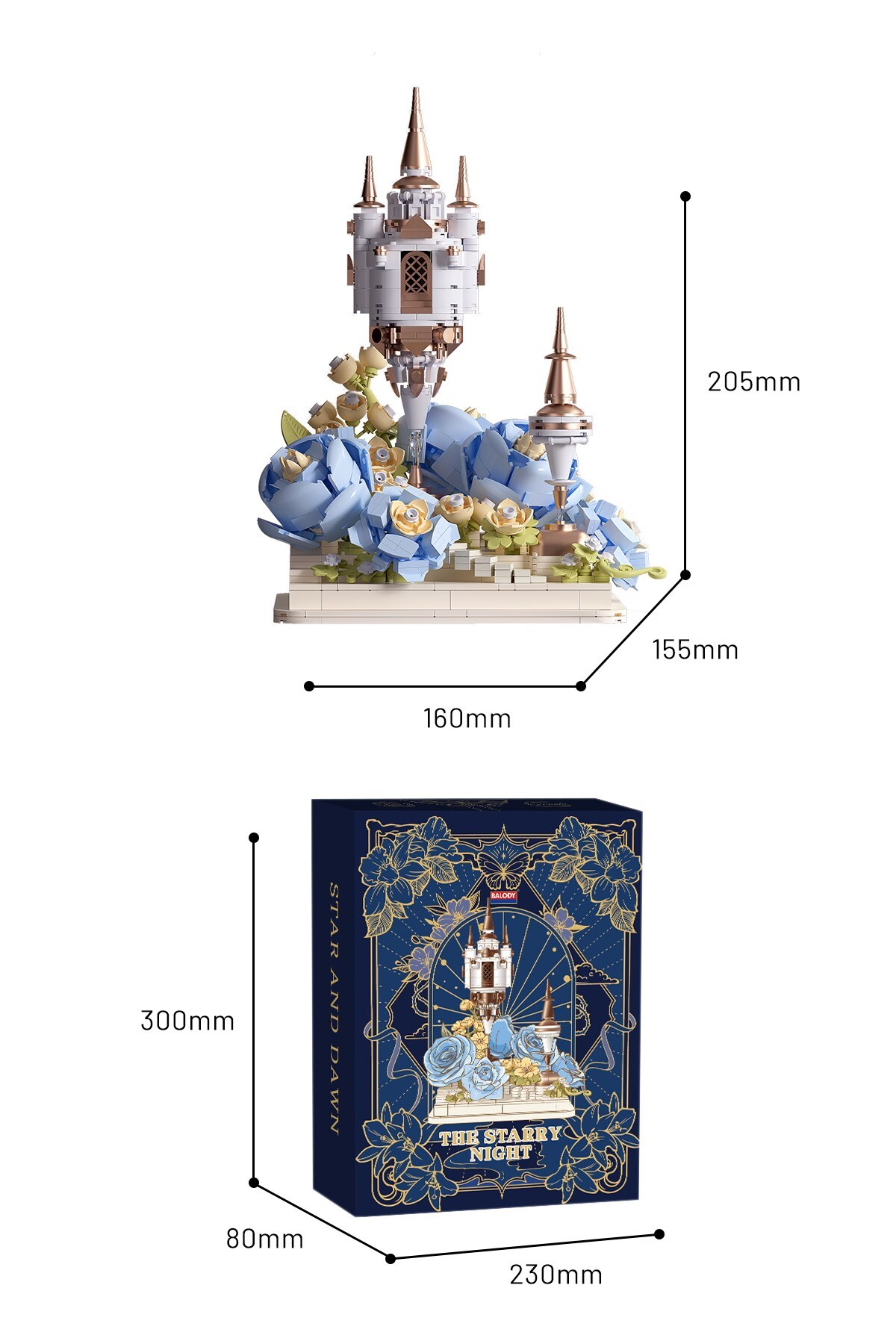 ست بلوک‌های ساختنی مجموعه «عشق در شب پرستاره» – ۱۰۳۹ قطعه