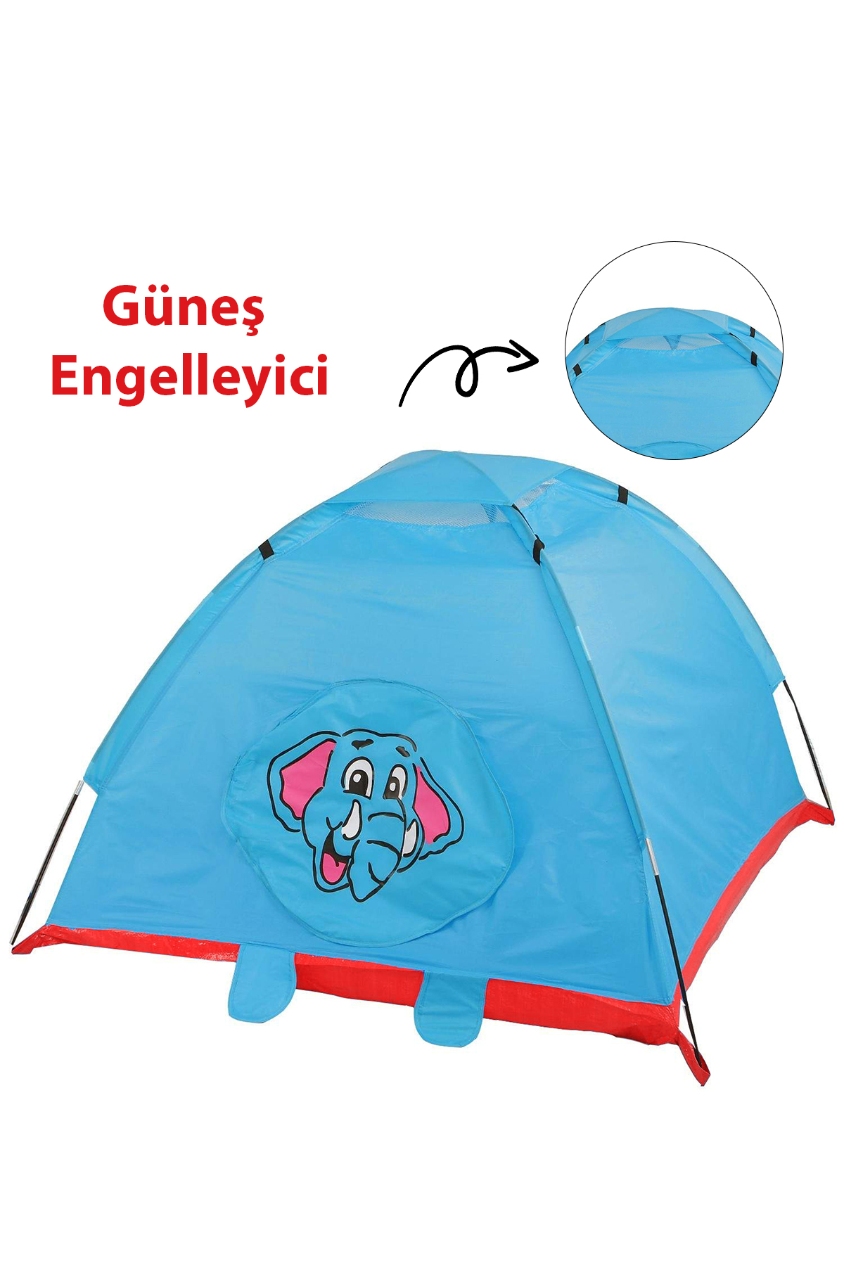 indirimsevinci Katlanabilir Çocuk Oyun Çadırı Fil Desenli fotoğrafı 4 (önizleme)