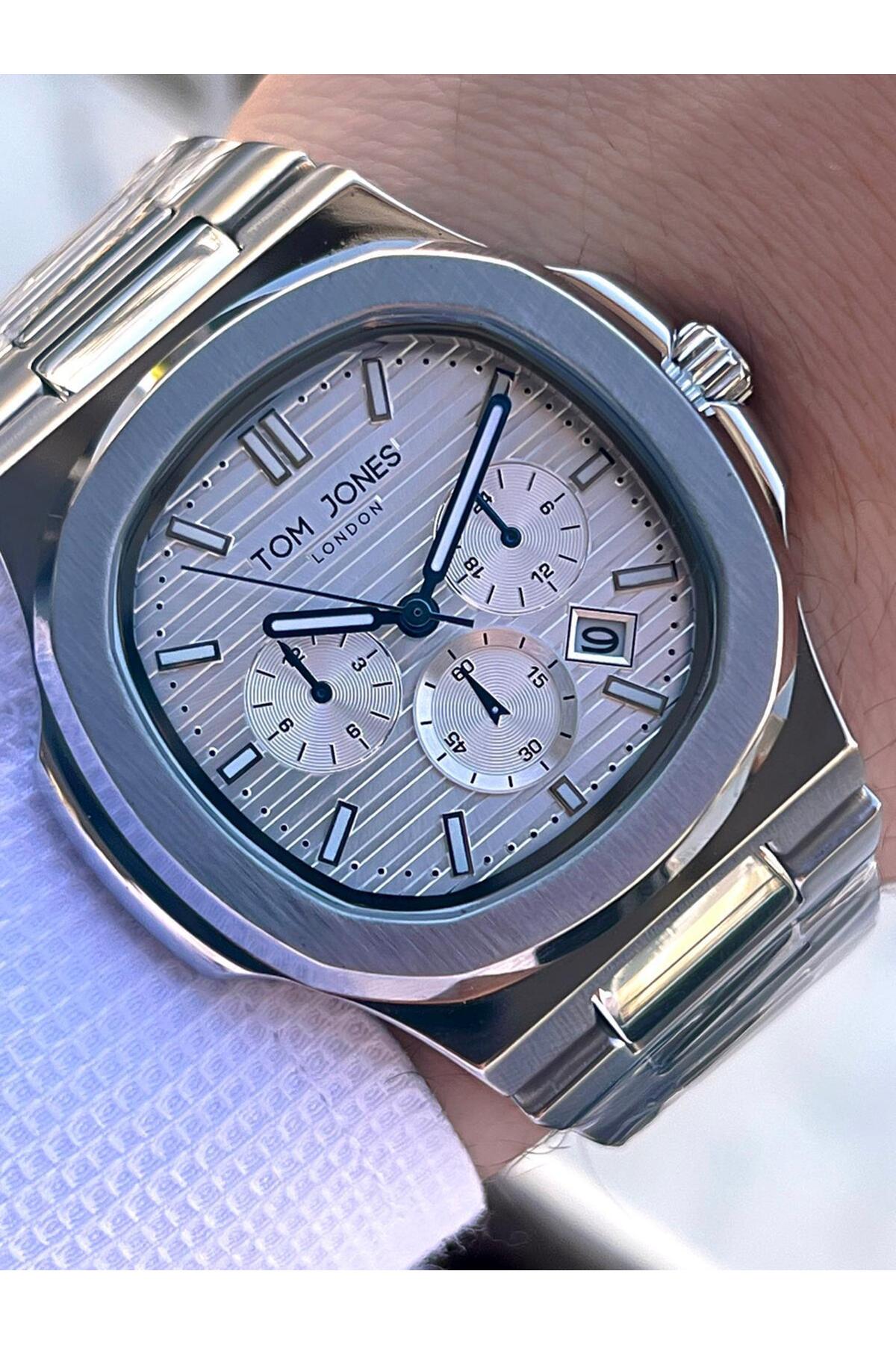 ساعت مچی مردانه با بند فولادی ضدآب ۳ATM (بدون سیاهشدن و بدون رنگپریدگی) مدل Vs.Blkt.0564