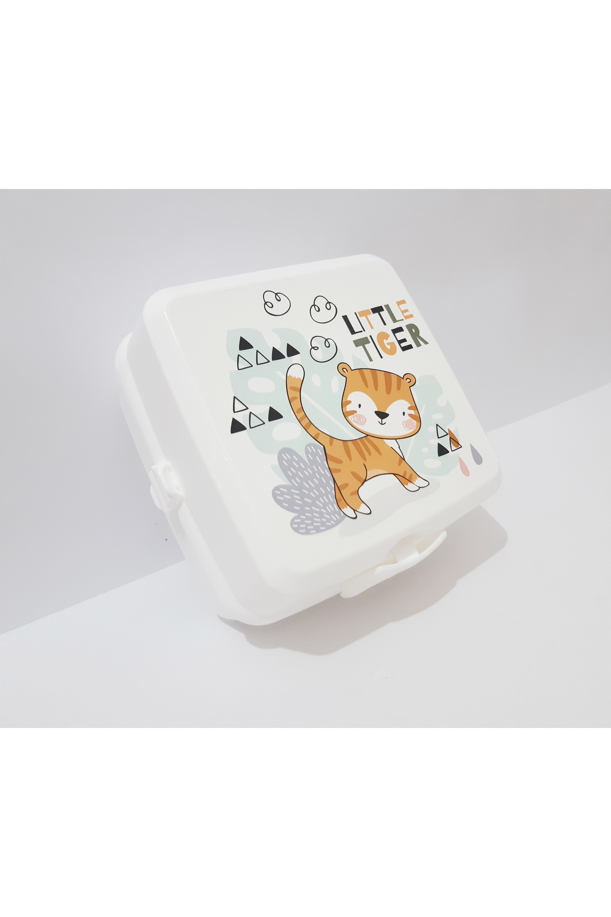 renkli çiçekler-Lunch Box 13X13X9 cm Patterned Lunch Box Food Storage Container for School 1