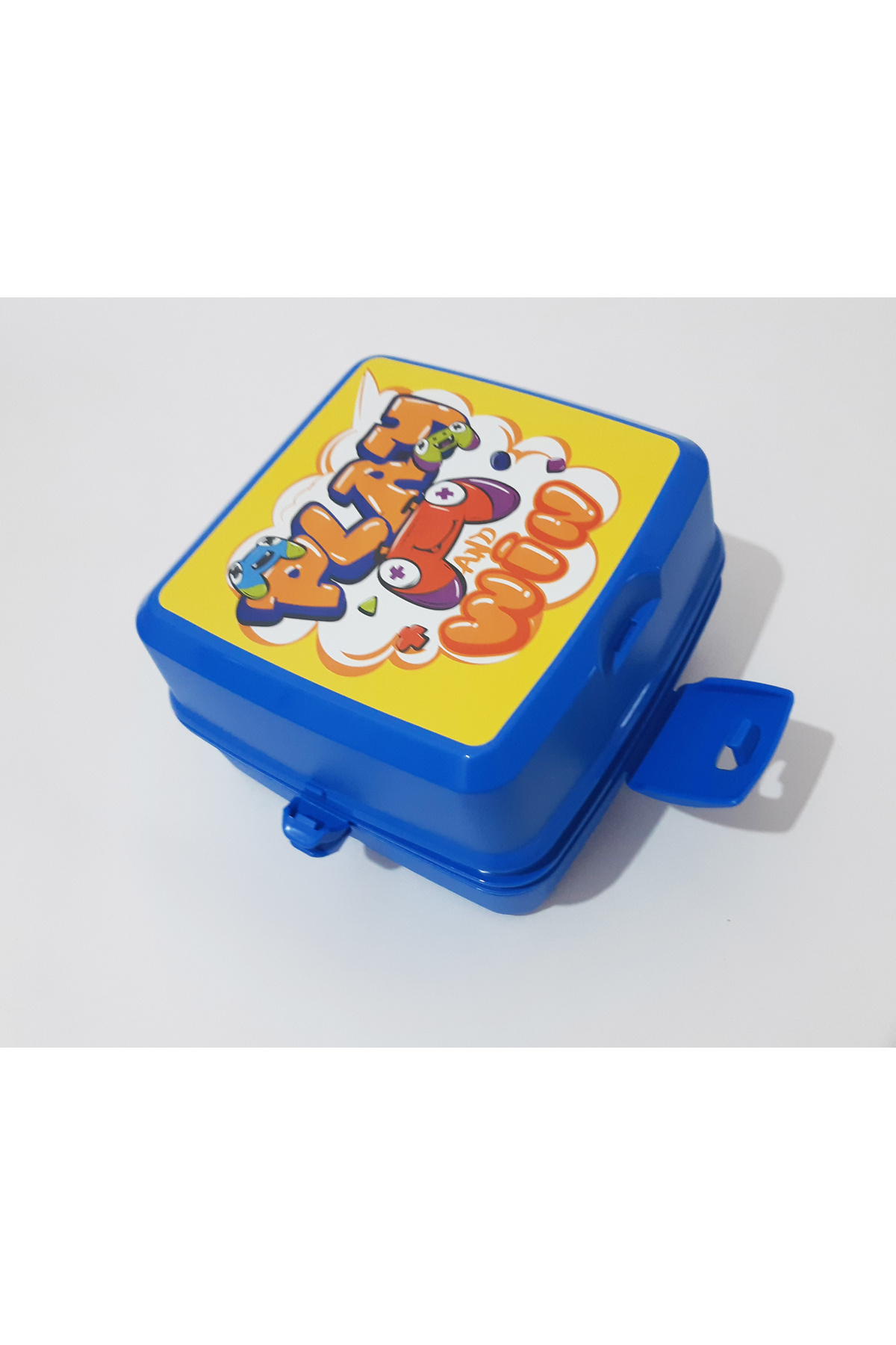 renkli çiçekler-Lunch Box 13X13X9 cm Patterned Lunch Box Food Storage Container for School 4