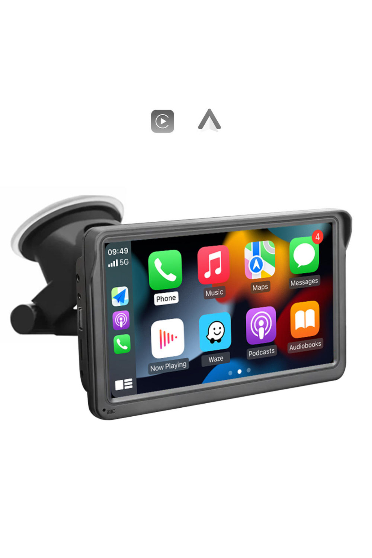 Tradeo-شاشة سيارة 7 بوصة مع CarPlay لاسلكي وAndroid Auto، ونظام ملاحة، وانعكاس الشاشة، وشاشة تعمل باللمس 2