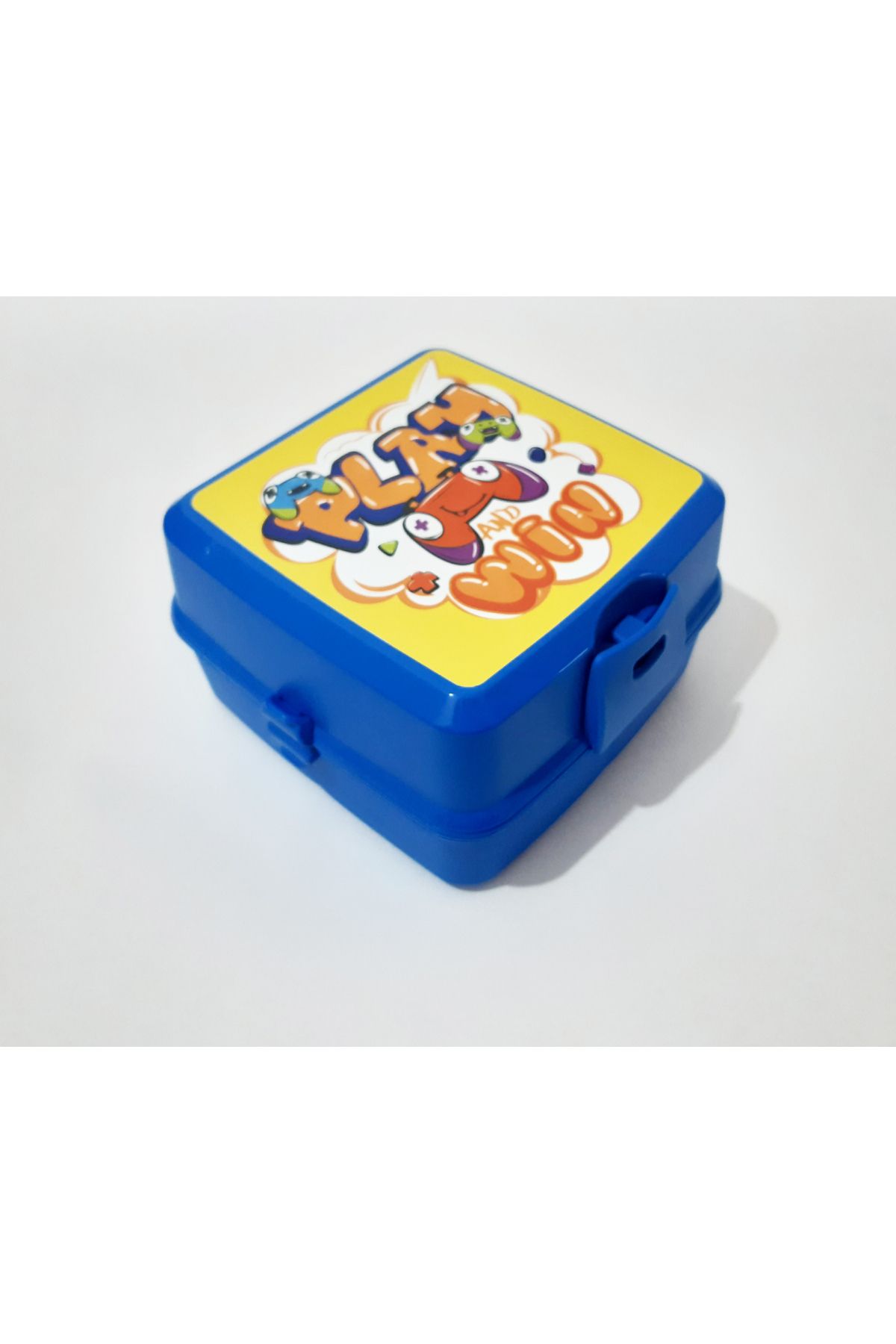 renkli çiçekler-Lunch Box 13X13X9 cm Patterned Lunch Box Food Storage Container for School 3