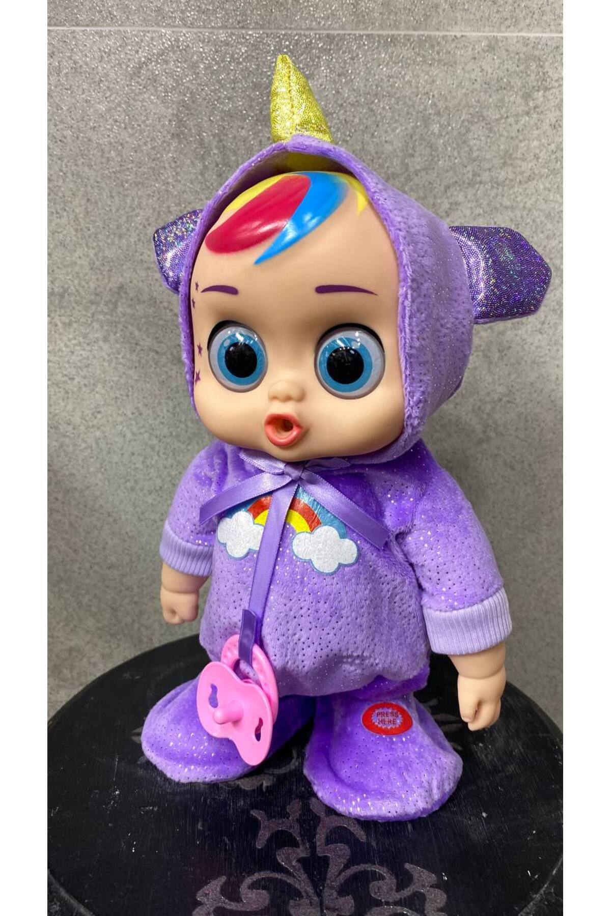 Magicway Yürüyen ve Dans Eden Oyuncak CryBabyy Emzikli Müzikli Pilli Emziği Çıkarınca Ağlayan Peluş Bebek fotoğrafı 3 (önizleme)