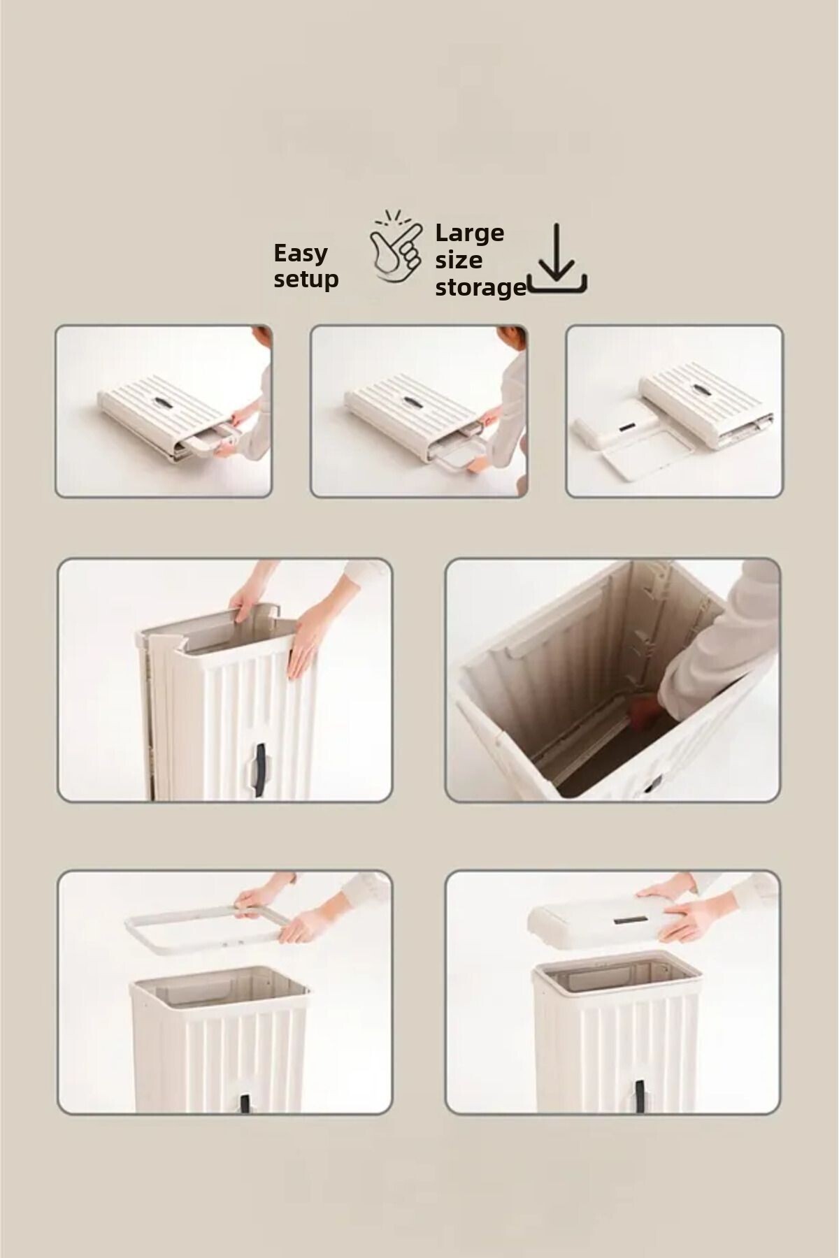 Kitchen Life-50 Lt Mega Size Motion Sensor Silent On/Off Multi-Purpose Garbage Bin with Sensor 4