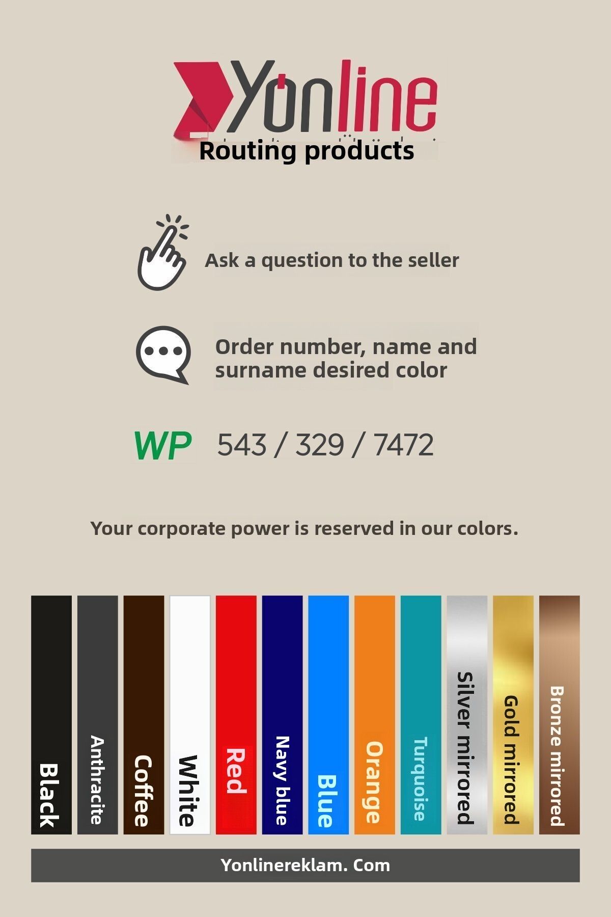 Yönline-A4 Brown Document Frame Easy to Change Self-Adhesive Wall and Door Type Foil Holder 5