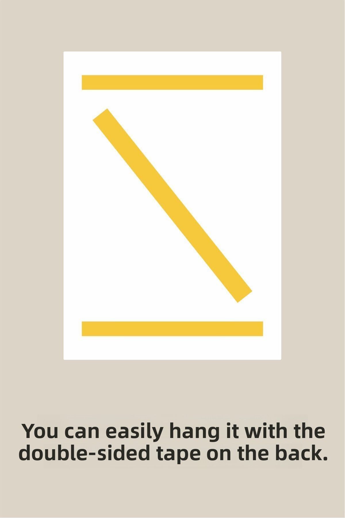 Yönline-A4 Brown Document Frame Easy to Change Self-Adhesive Wall and Door Type Foil Holder 4