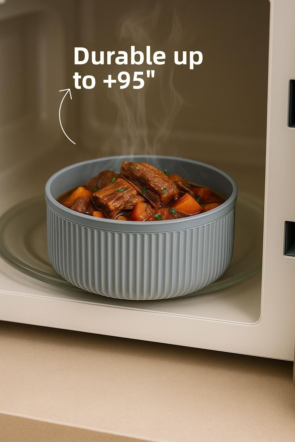 Nandy Home Комплект от 4 лентирани, кръгли съда за съхранение / 2,5 литра - 1,5 литра - 0,80 литра - 0,45 литра