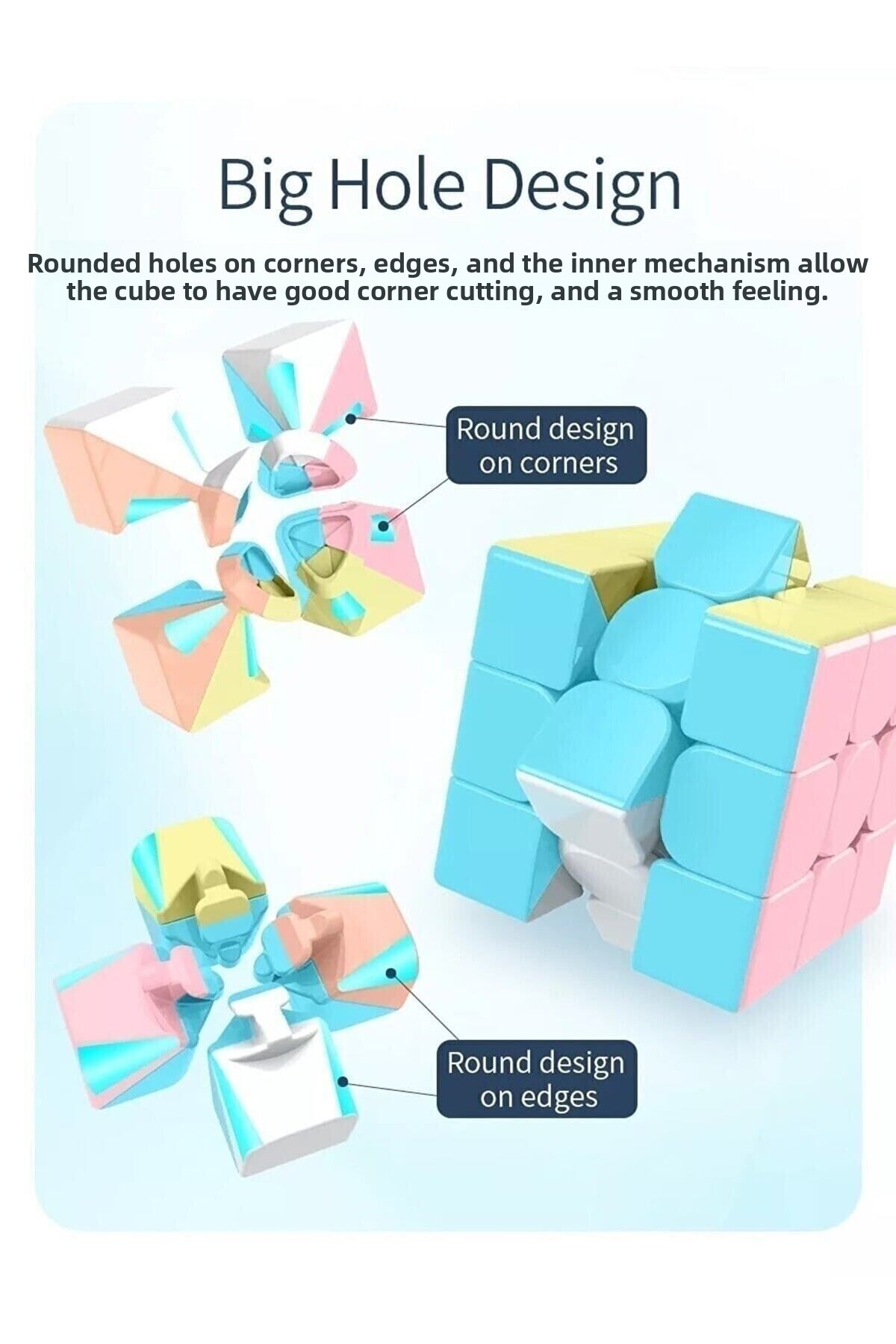 مکعب هوش مغز، مکعب سرعت، مکعب صبر-مکعب جادو، رنگهای پاستلی، ۳×۳×۳