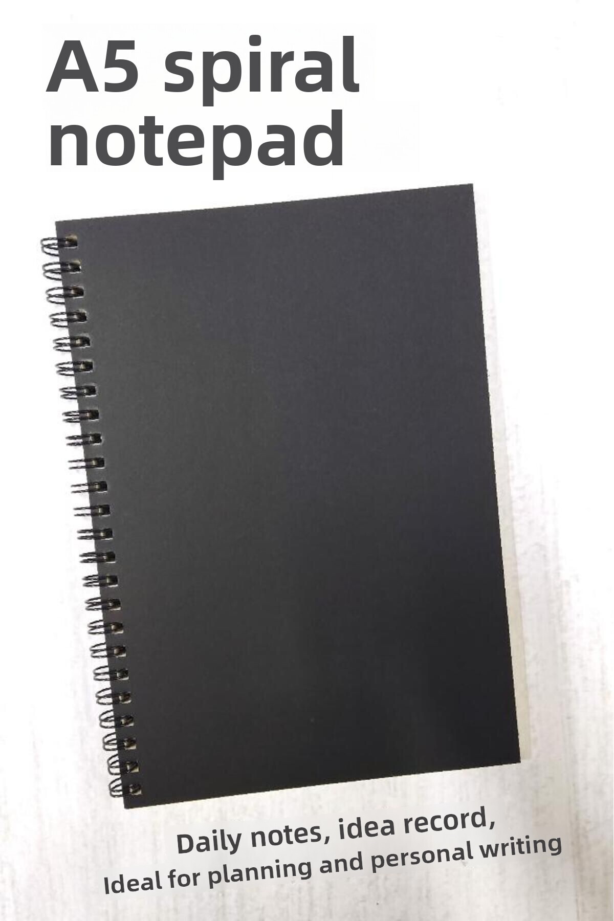 t tuğset etiket-A5 Black Kraft Cover Unlined Notebook, A5 Notebook, 60 Sheets(120 Pages)-T1479- 2