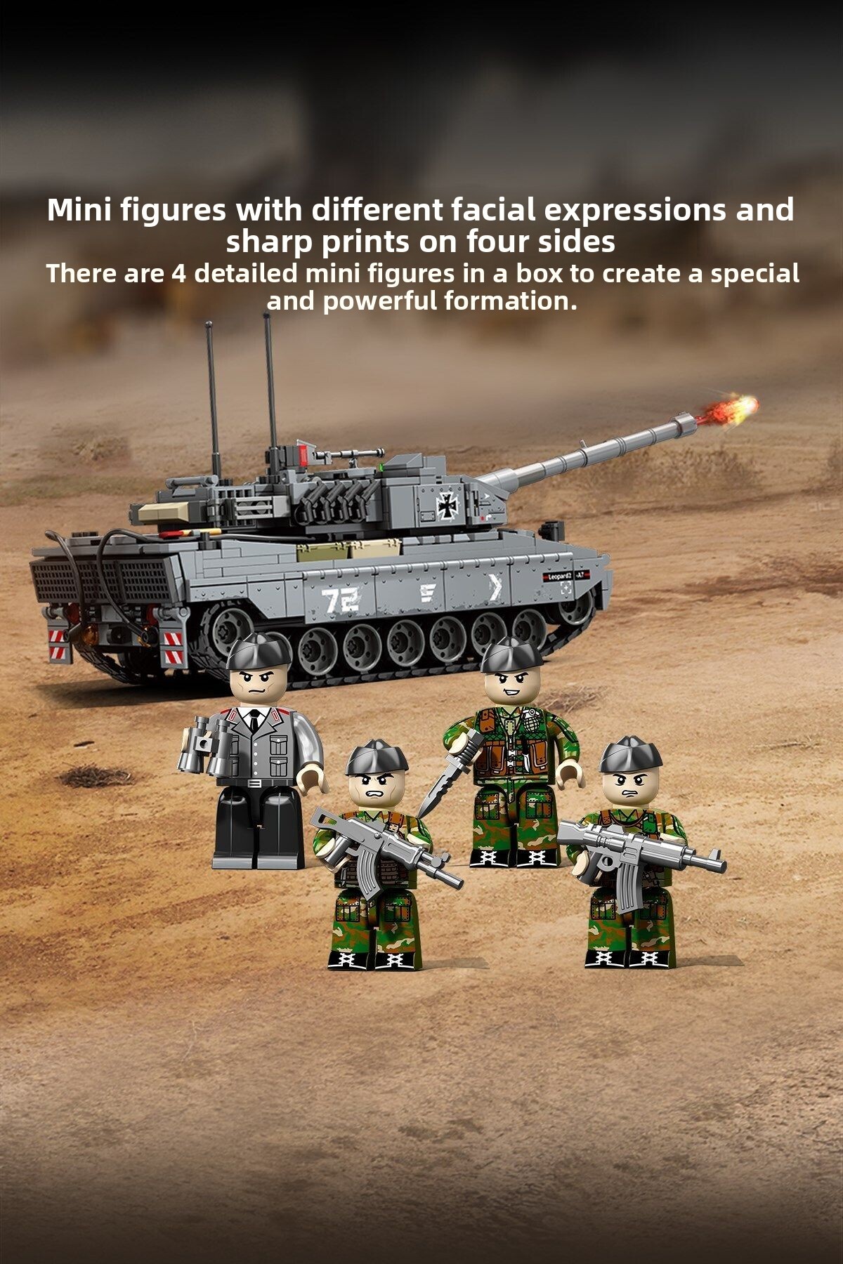 مجموعه بلوک‌های ساختمانی تانک اصلی نبرد لئوپارد ۲A7، ۸۰۴ تکه