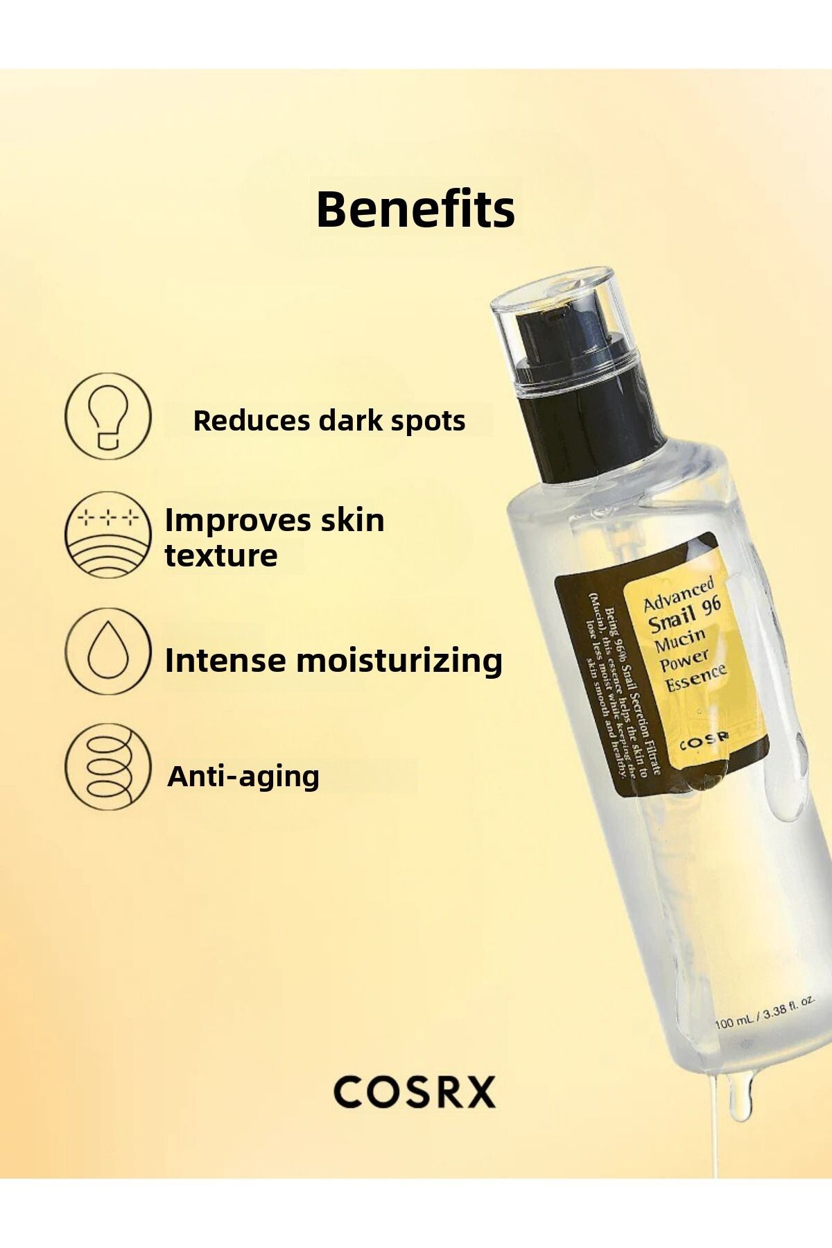 Cosrx-COSRX Advanced Snail 96 Mucin Power Essence 100 ml – hydratačná a vyhladzujúca esencia na tvár 6
