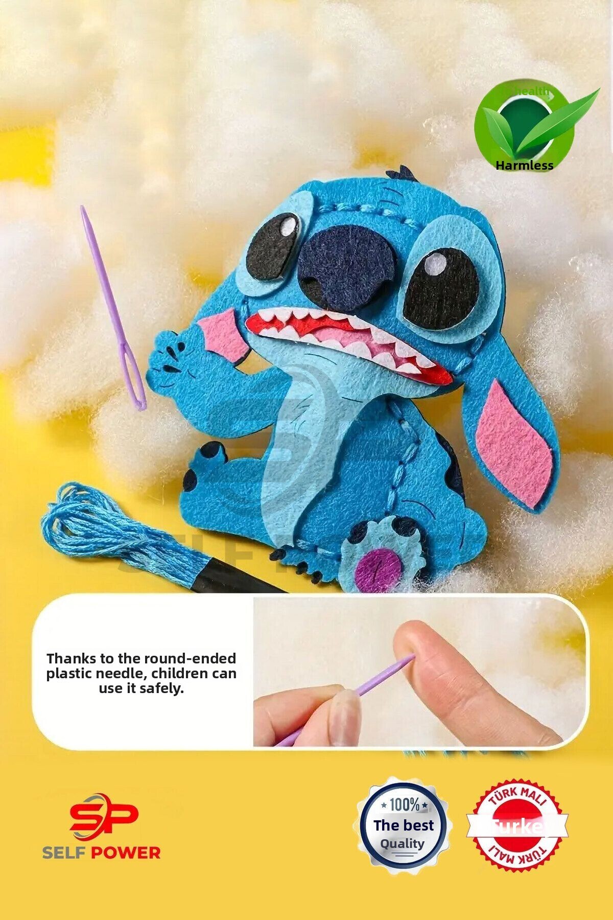 مجموعه ۶ تکه کاردستی دوخت نمدی دست‌ساز برای کودکان از ۳ سال به بالا