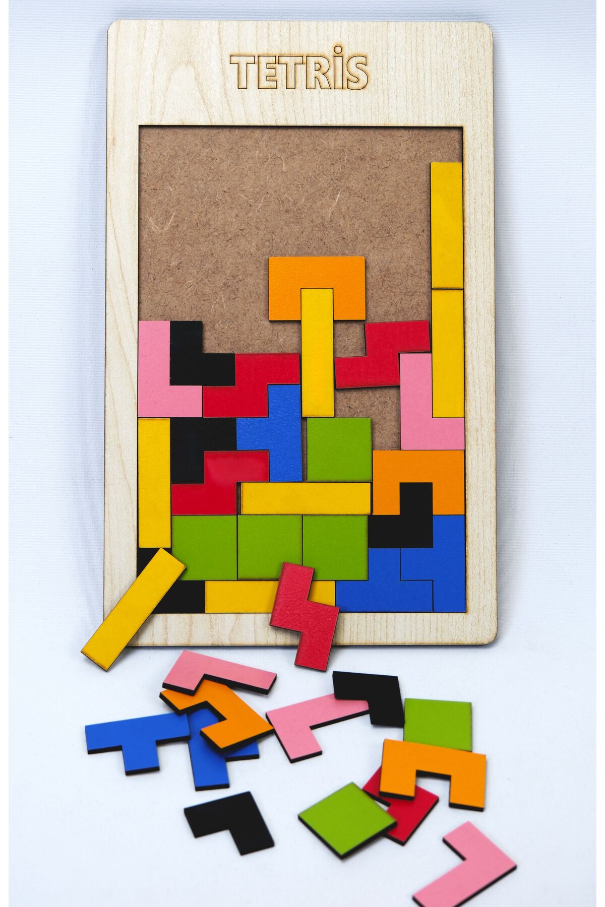 WoodStory Ahşap Tetris Oyunu Blok Puzzle Zeka Oyuncağı Montessori Beceri Gelişimi El Beceri Oyuncağı Eğitici fotoğrafı 7 (önizleme)