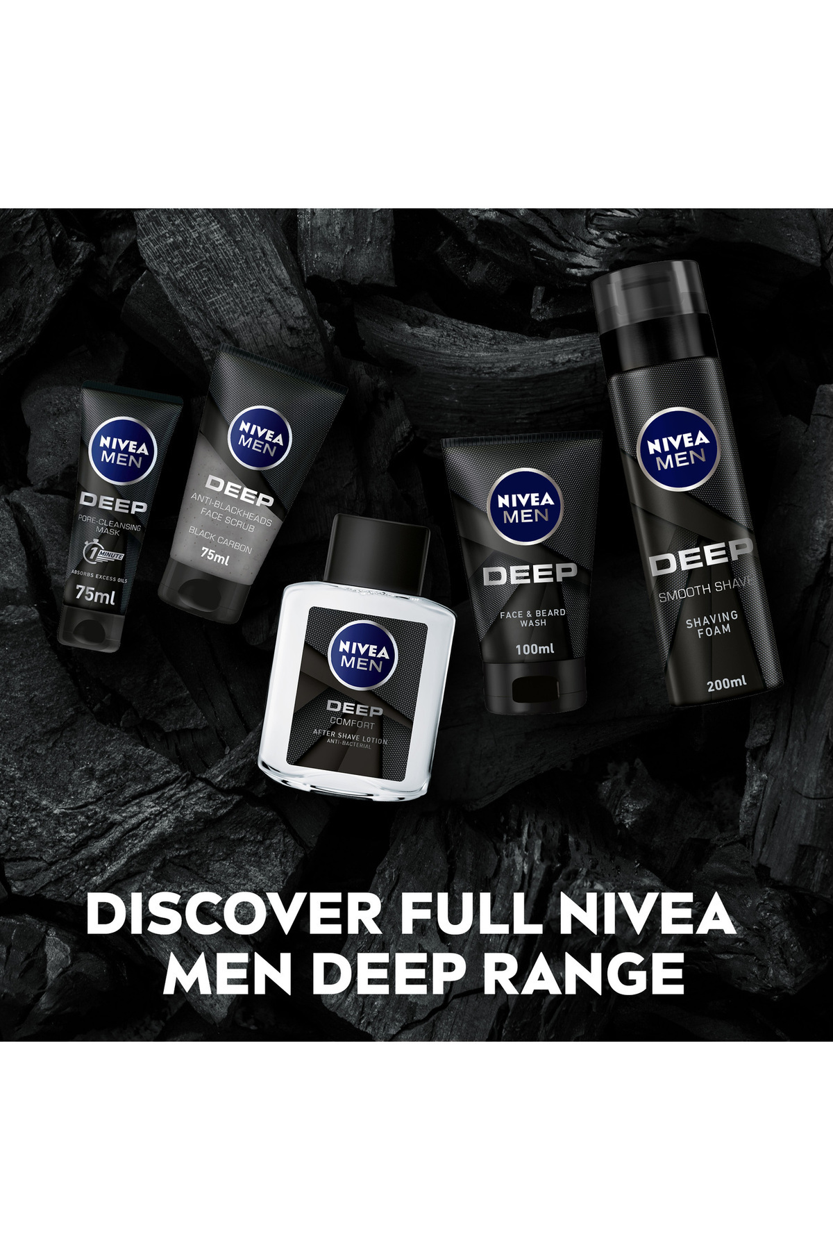 NIVEA-Men After Shave Lotion Deep Black Carbon 100ml Soothe & Refresh Skin 7