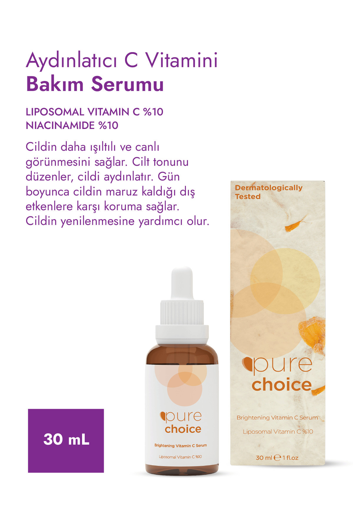 Leke Karşıtı Cilt Aydınlatıcı Bakım Seti (C Vitamini Serumu + Leke Karşıtı Bakım Serumu 2'li Set) — PC101 — تصویر 4 از 5