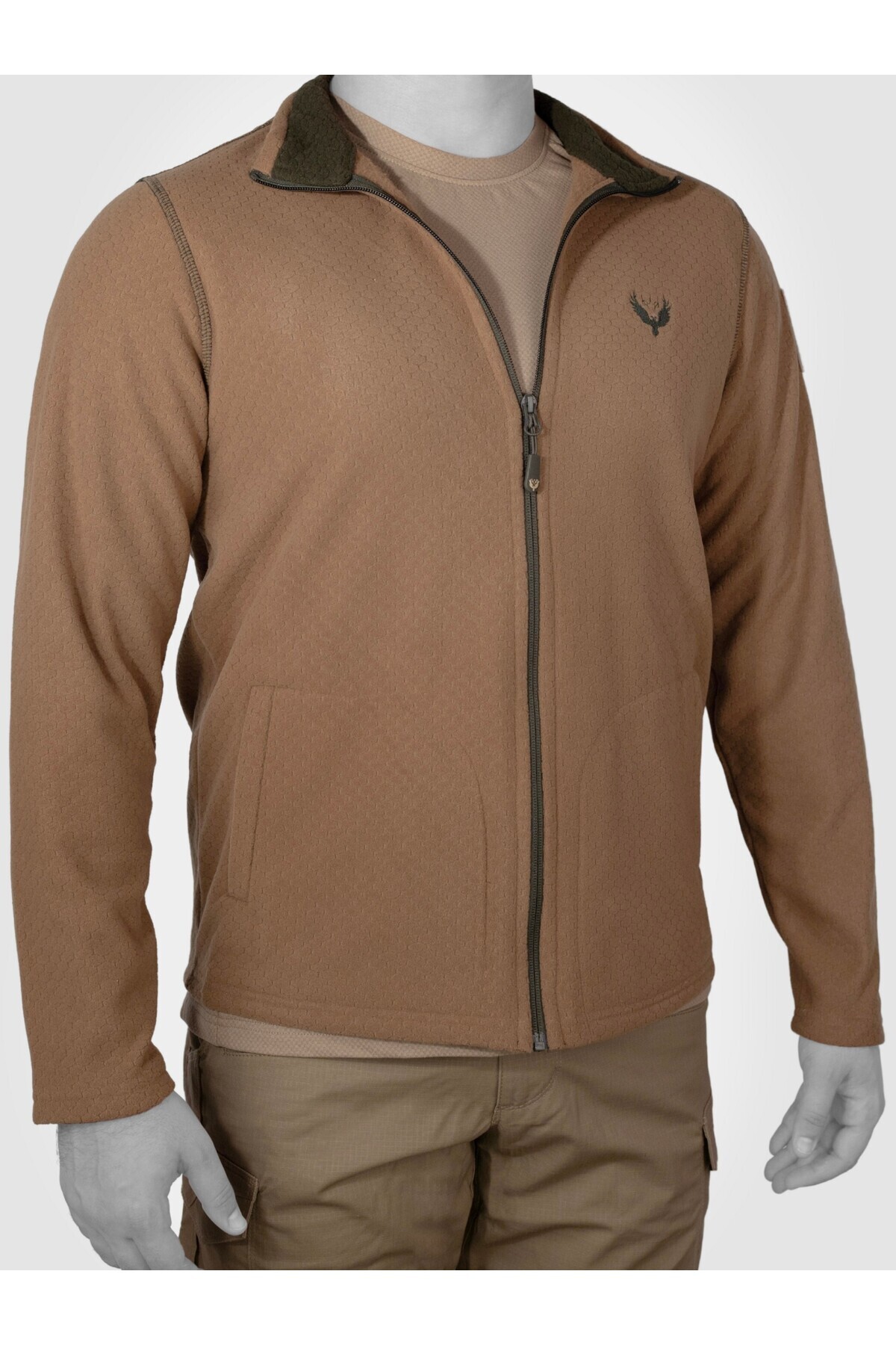 POLAR CEKET POYRAZ KAYOTE BROWN,kışlık,terletmez,operasyon,doğa,yürüyüş — بژ M-PCP