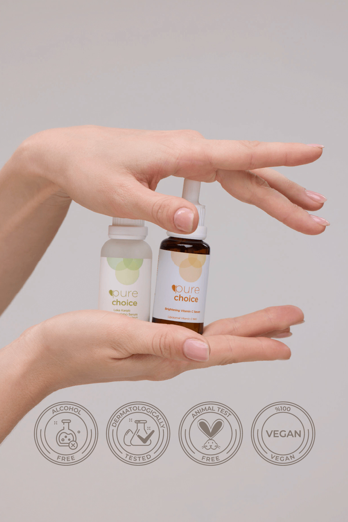 Leke Karşıtı Cilt Aydınlatıcı Bakım Seti (C Vitamini Serumu + Leke Karşıtı Bakım Serumu 2'li Set) — PC101 — تصویر 5 از 5