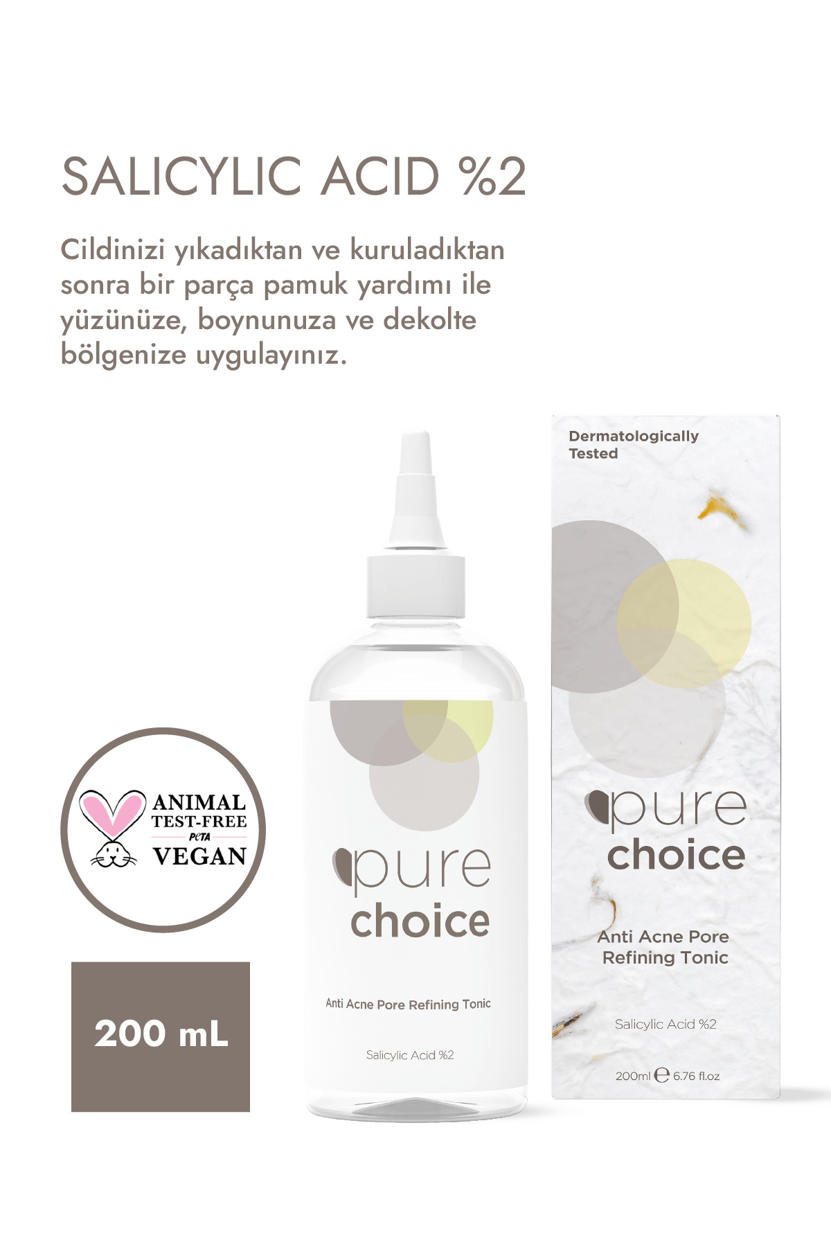 Akneye Eğilimli Ciltler İçin Gözenek Sıkılaştırıcı ve Arındırıcı Tonik 200 ml — PC - 1005 — تصویر 5 از 6